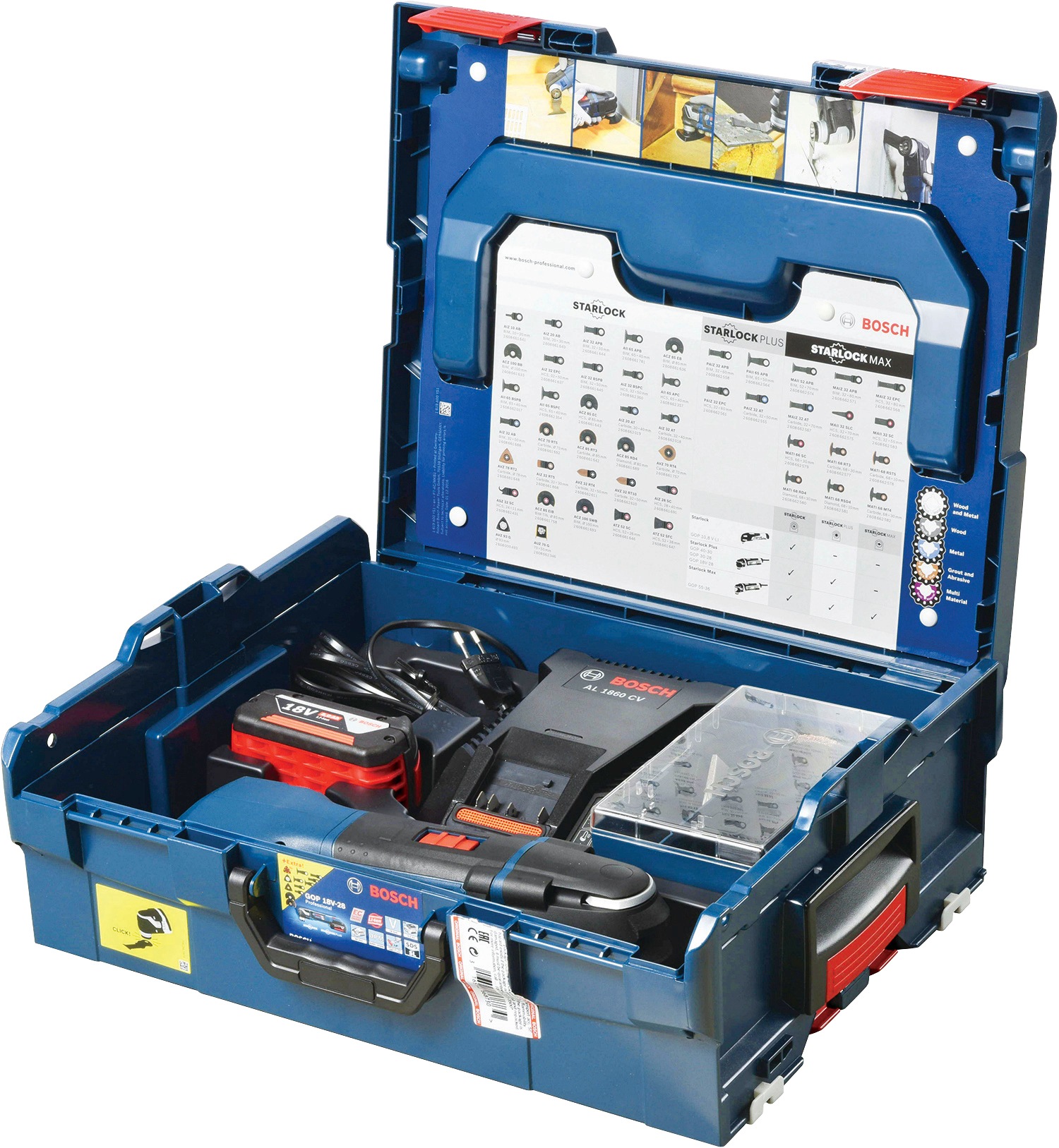 Bosch Professional Elektromesser »Akku-Multi-Cutter GOP 18V-28« in blau