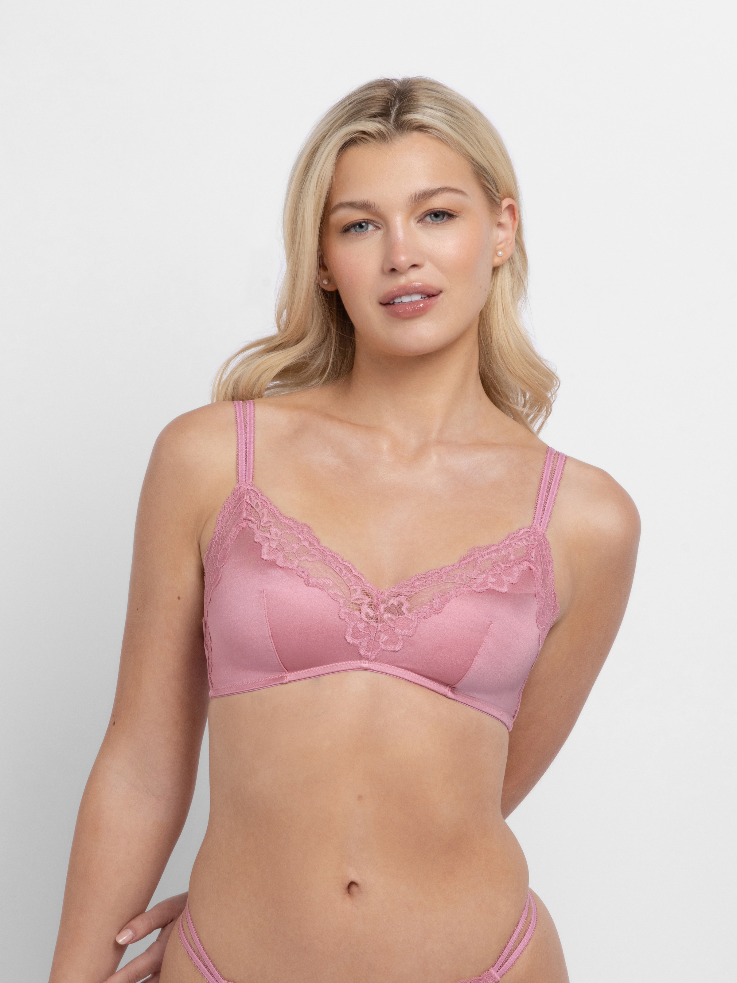 Dorina Bralette »Origins Shiny Micro« mit zarter Spitzenborte, glänzend, verstellbare Träger