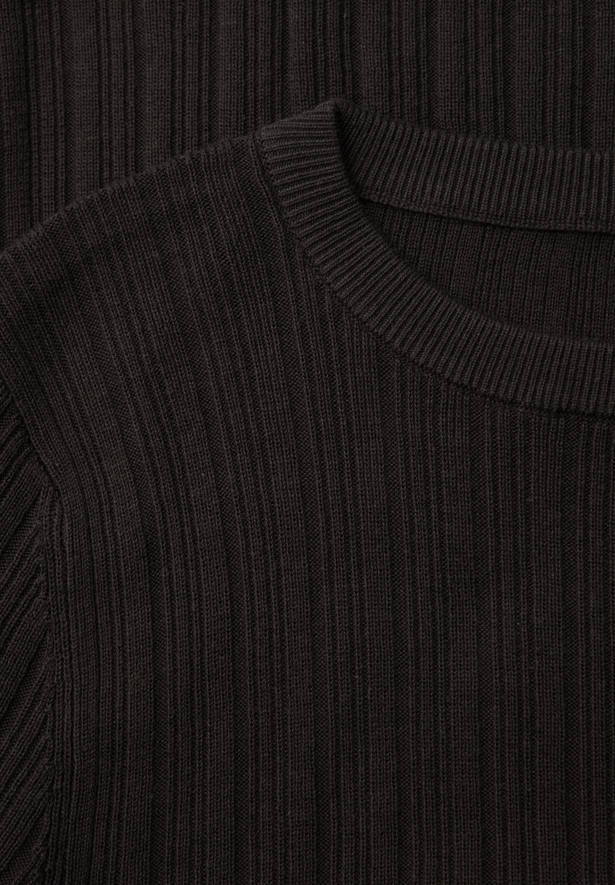 STREET ONE Strickpullover mit Rippstruktur und Viskose