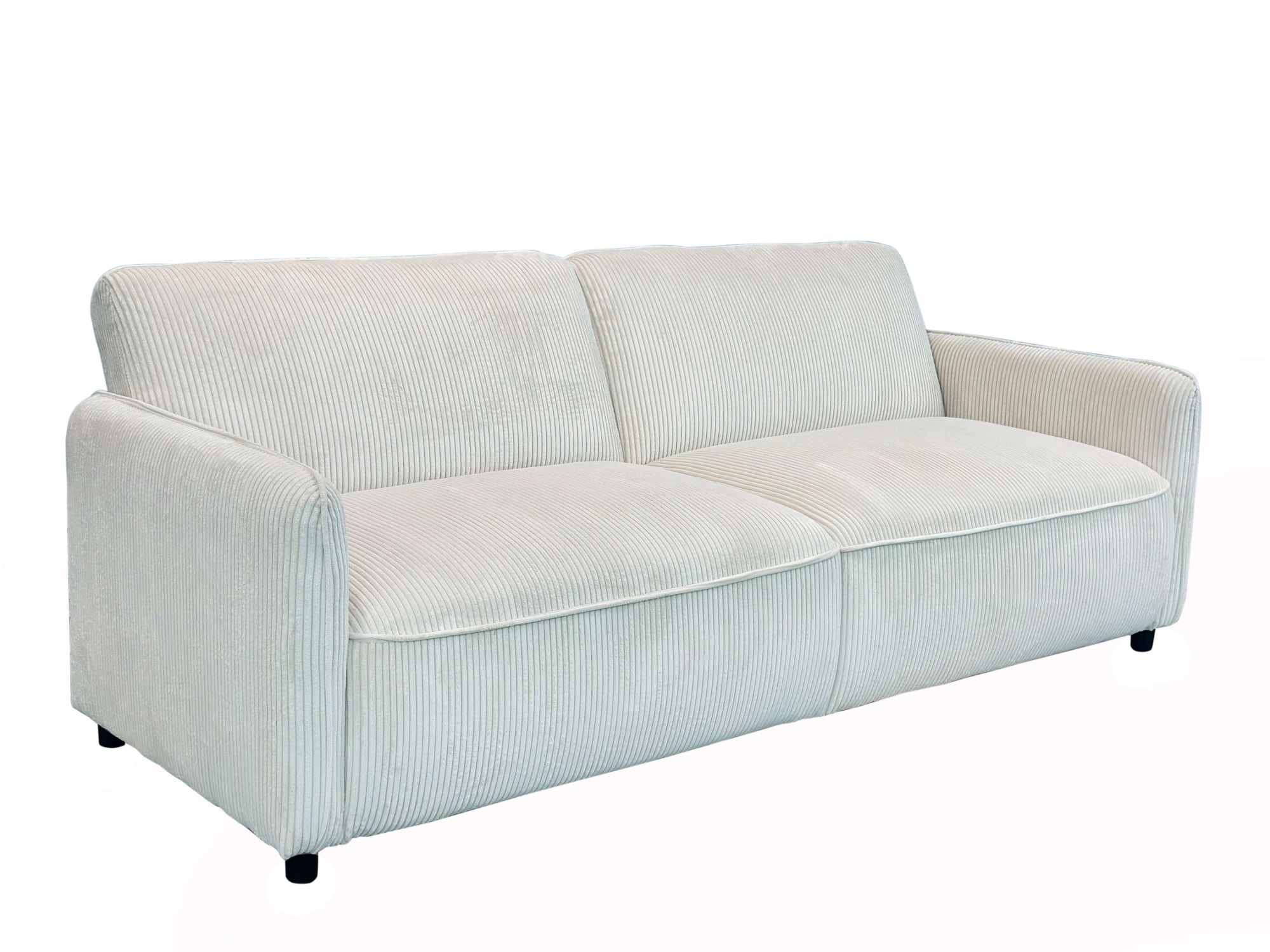 Dorel Home 3-Sitzer »Allie Curved Schlafsofa 209 cm«, Bettfunktion (110/190), verstellbare Rückenlehne, Cord u. Velours