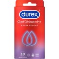 durex Kondome »Gefühlsecht Extra Feucht«, (Packung, 10 St.), mit extra Gleitgelbeschichtung