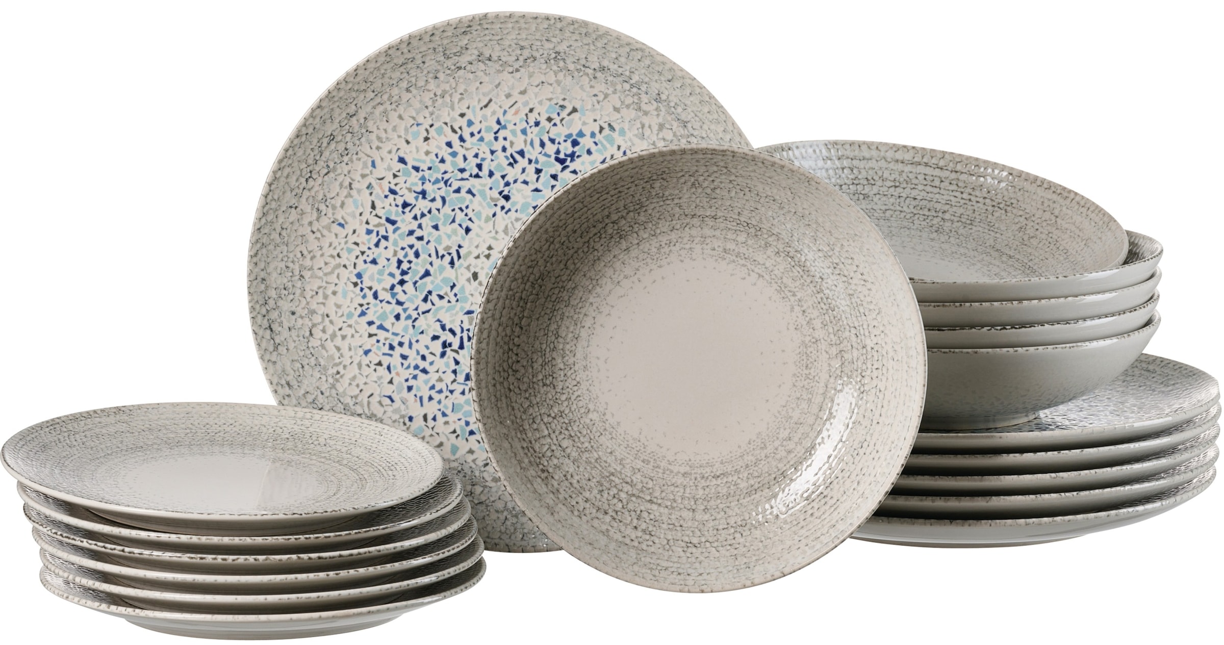 Ritzenhoff & Breker Tafelservice »Rimini« Teller Set, aus Steinzeug für 6 Personen
