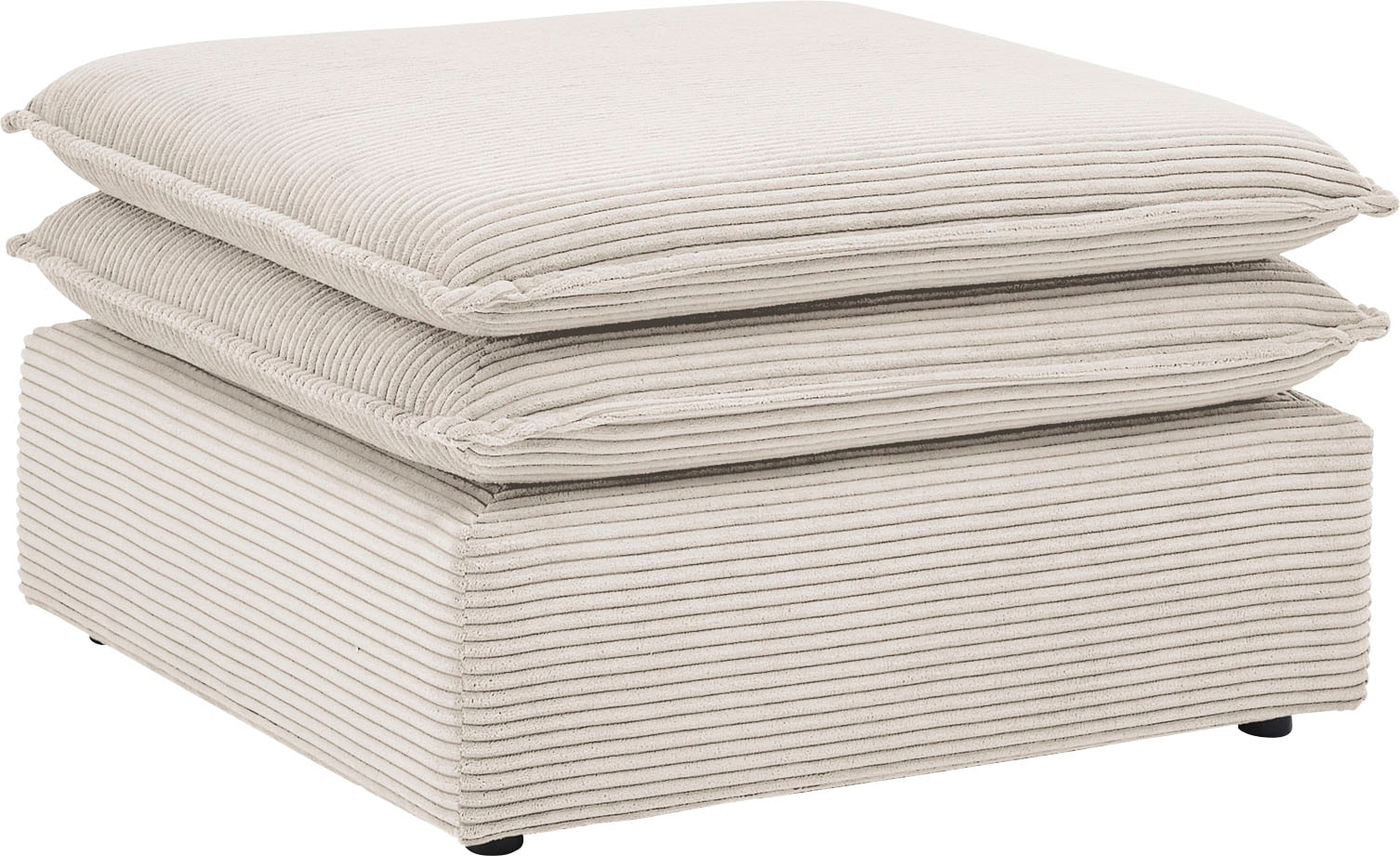 Places of Style Hocker »PIAGGE«, Hochwertiger Cord, passend zum Sessel