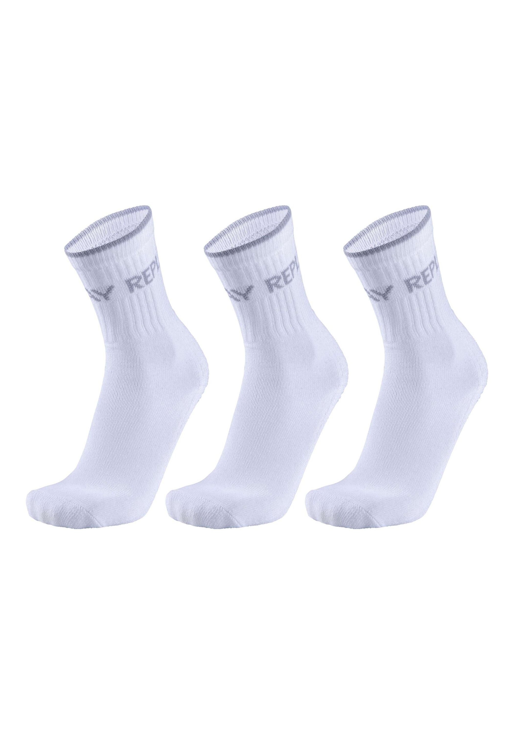Replay Kurzsocken »Socken REPLAY TENNIS Leg Logo 3Prs Banderole 3er Pack«