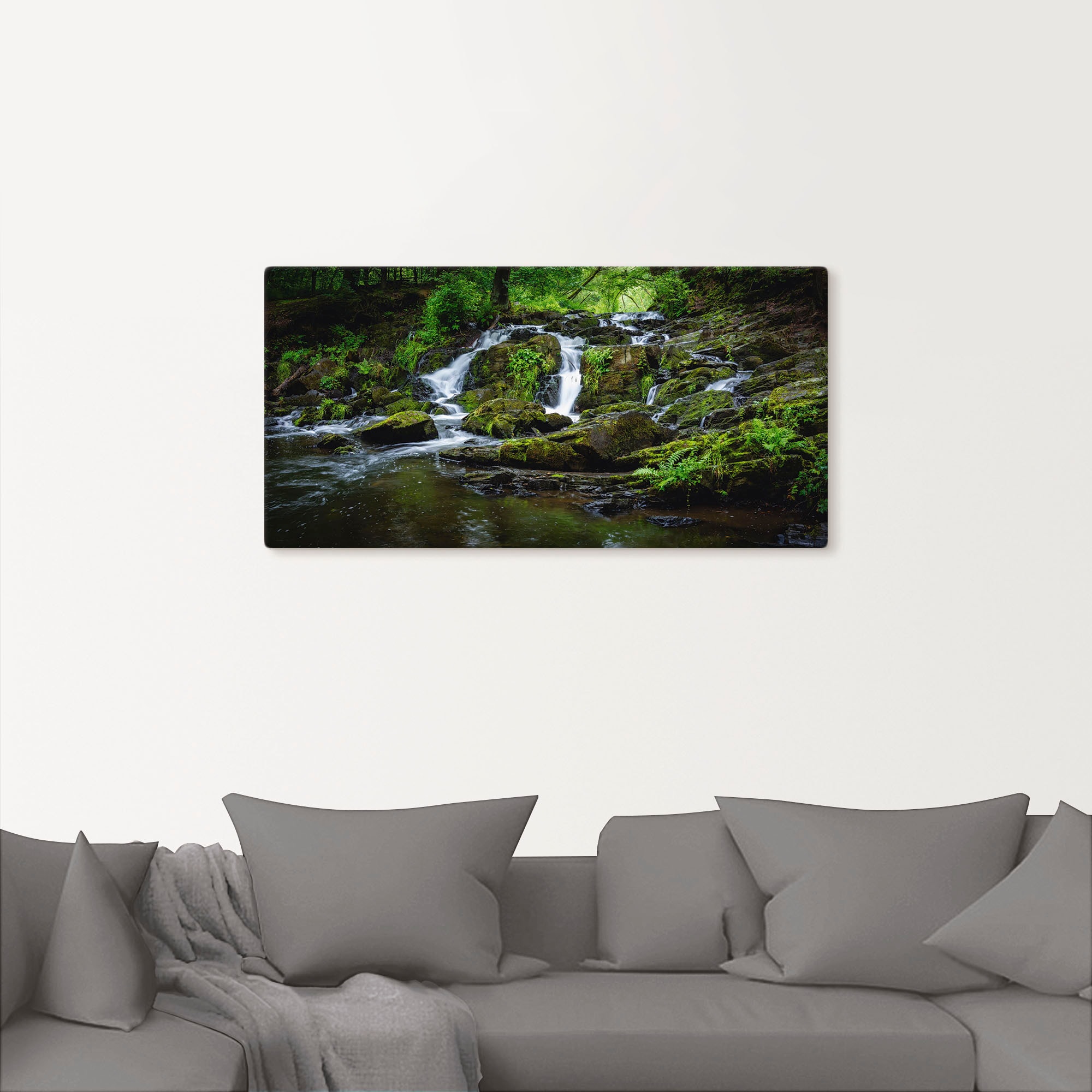 Artland Leinwandbild »Wasserfall Panorama« Wasserfallbilder 1 Stk. tlg. auf Holzrahmen gespannt