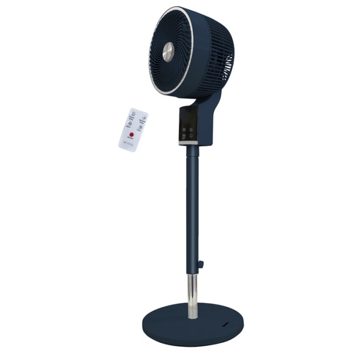 be cool Standventilator »Design-Standventilator 26cm mit 3D-Oszillation & Aromabox blau«, 3D-Osszilation, Aromabox