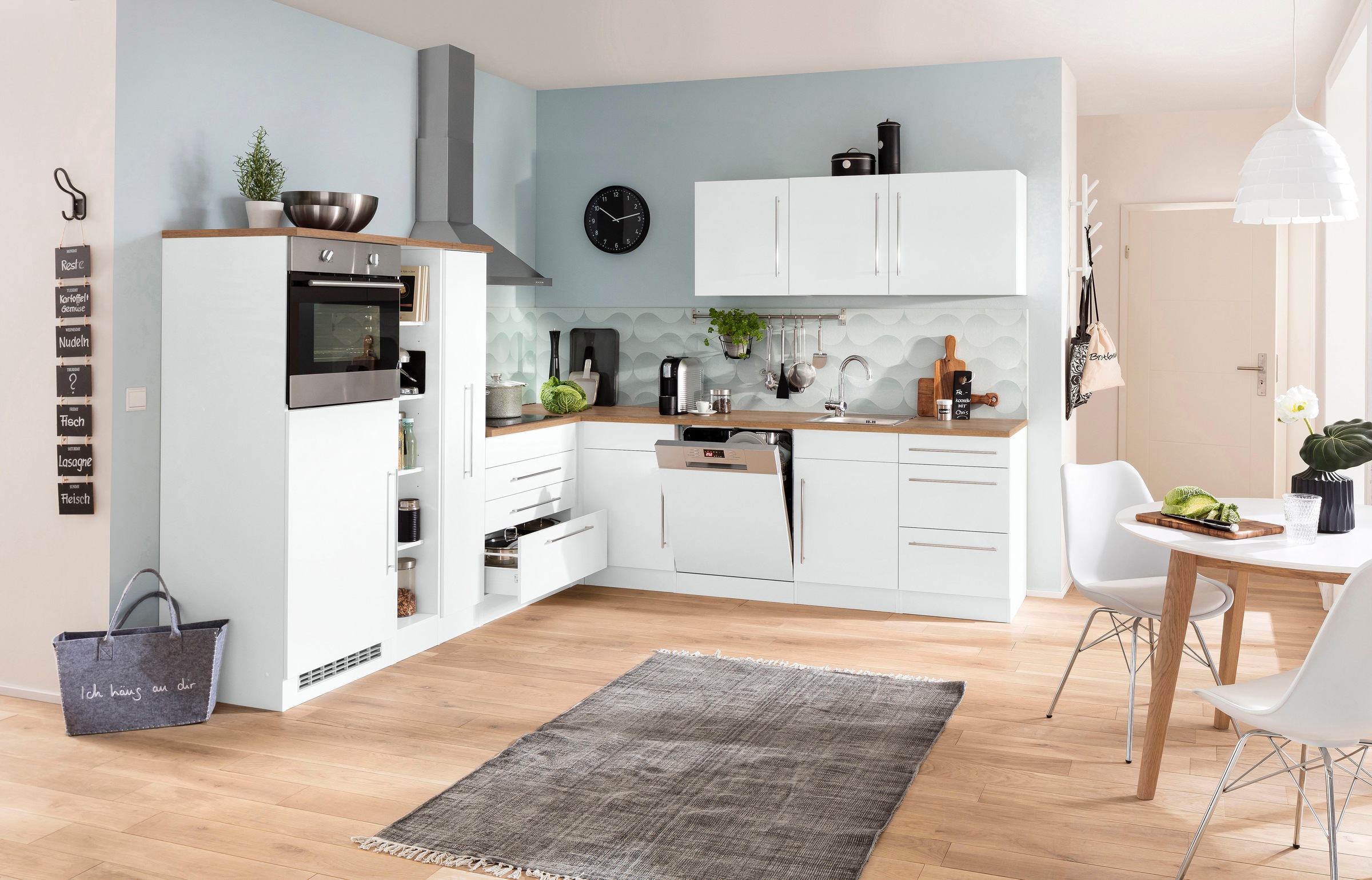 KOCHSTATION Spülenschrank »KS-Samos« 110 cm breit, inkl. Tür/Sockel für Geschirrspüler