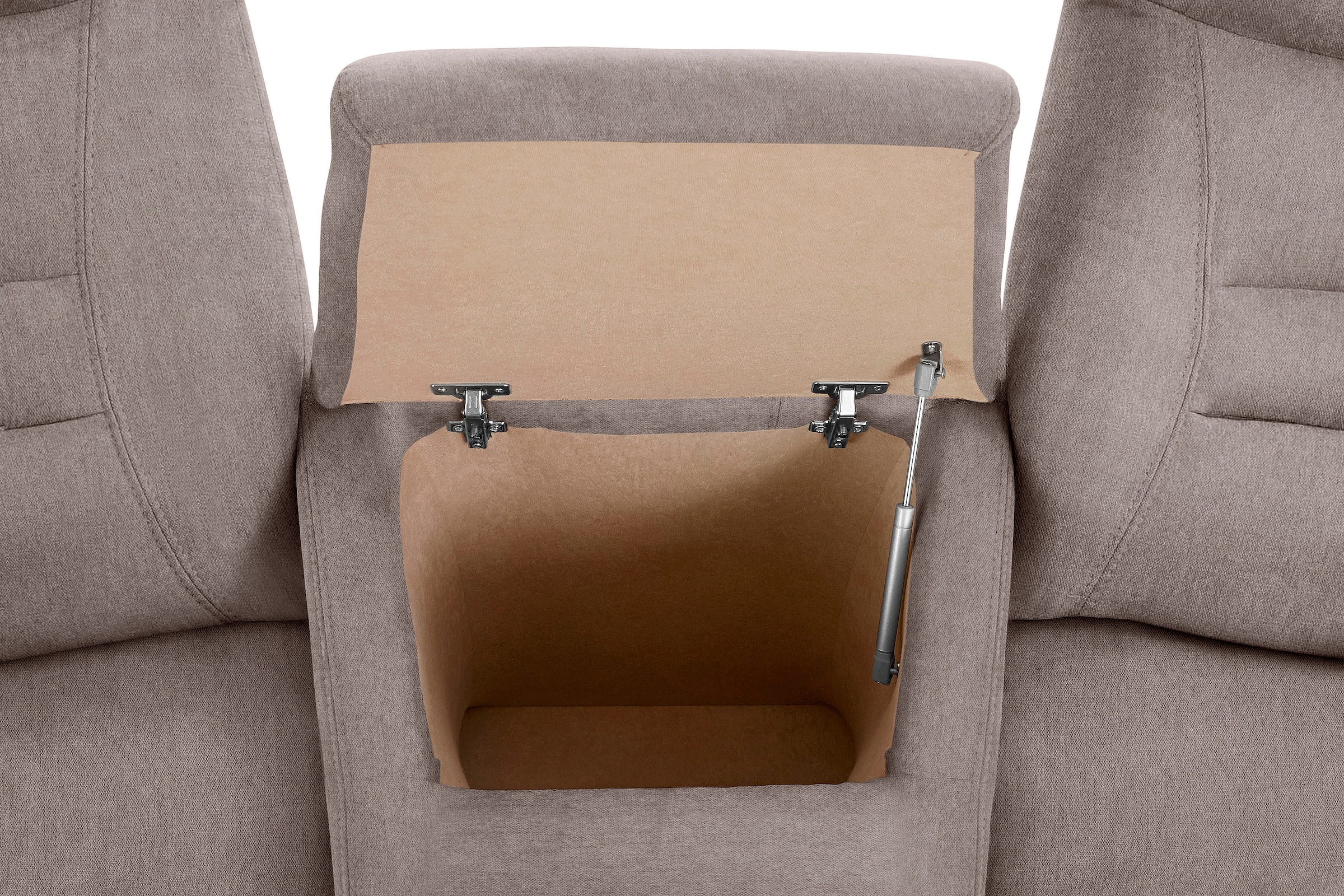 exxpo - sofa fashion 3-Sitzer »Ascoli, Kinosofa mit hohem Sitzkomfort, bequeme Armlehnen«, inkl. Relaxfunktion, Ablage und Staufach, hohe Rückenlehne