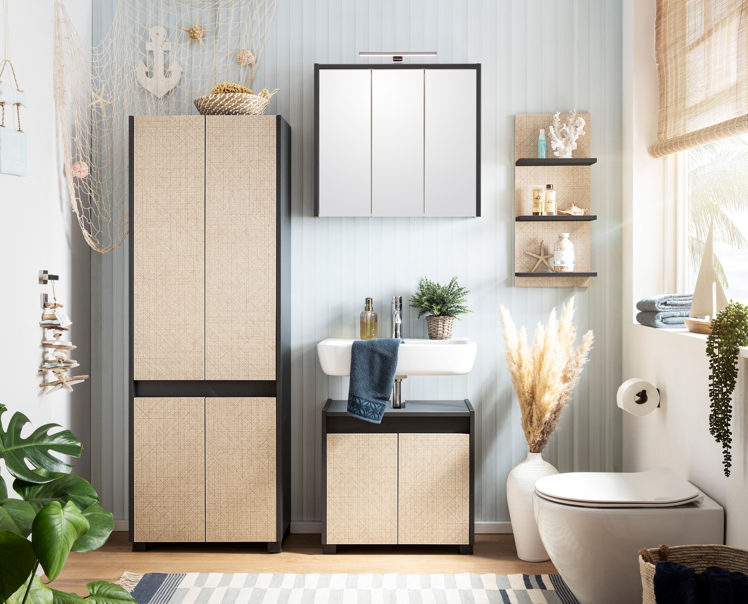 Schildmeyer Spiegelschrank »Sander, Breite 65 cm, LED-Beleuchtung« 1 Stk. tlg. Made in Germany