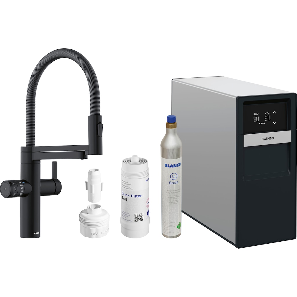Blanco Elektrischer Wasserhahn »drink.soda EVOL-S Pro«, (Set, 6 tlg.)