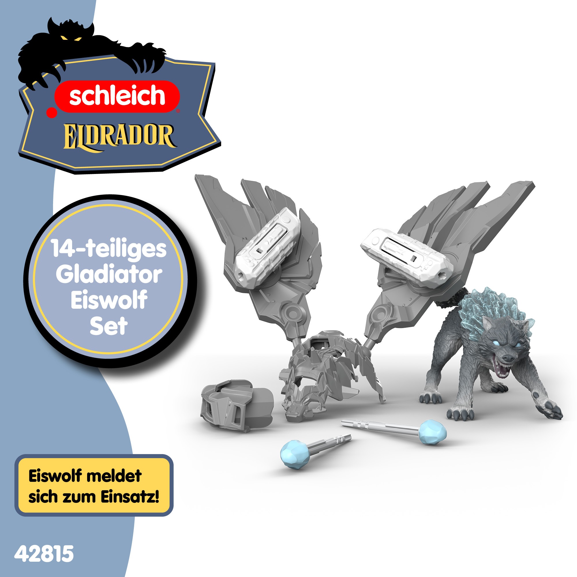 Schleich® Spielfigur »ELDRADOR® CREATURES, Gladiator Eiswolf (42815)«