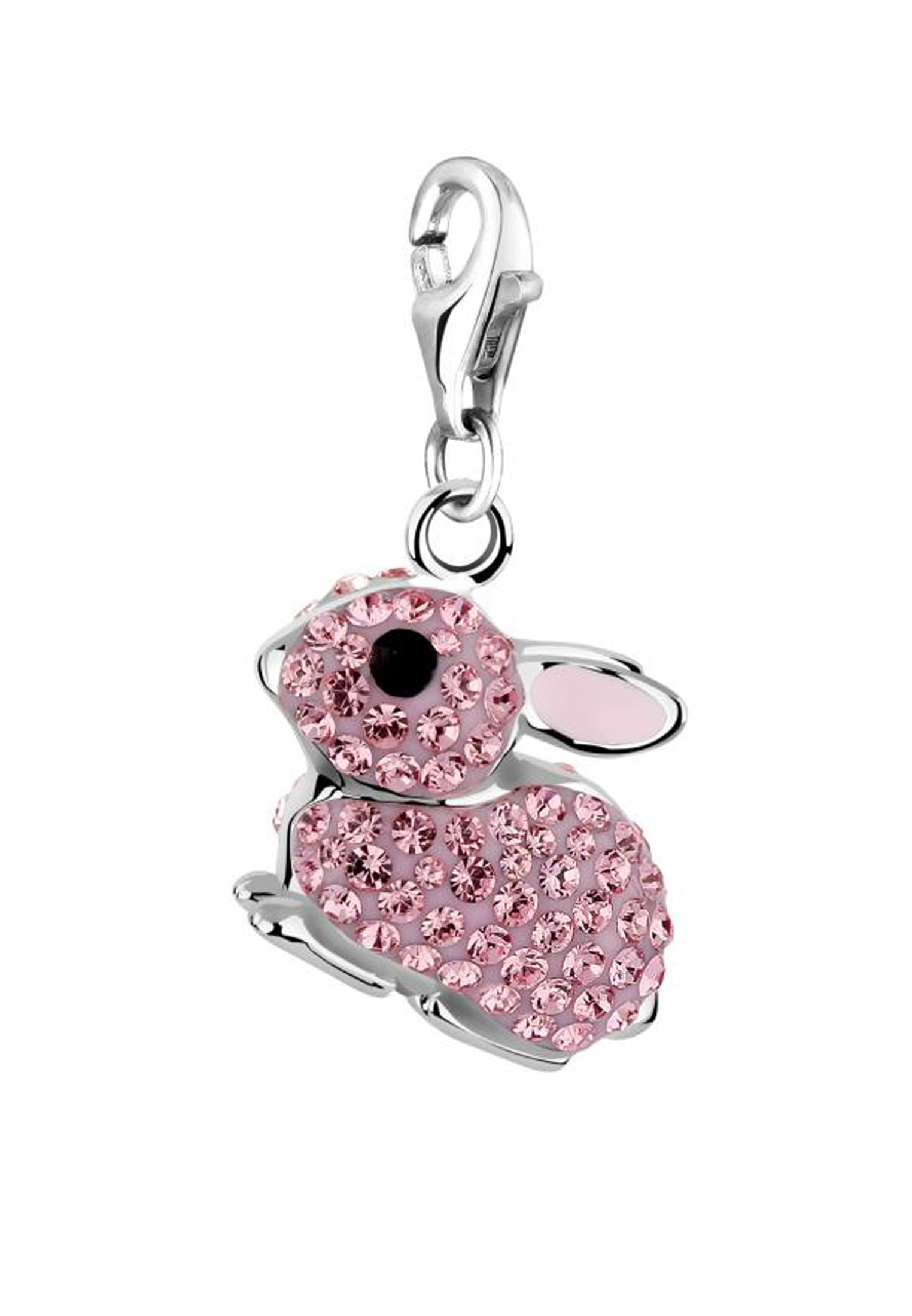 Nenalina Charm-Einhänger »Charm Anhänger Hase Kristalle 925 Silber«