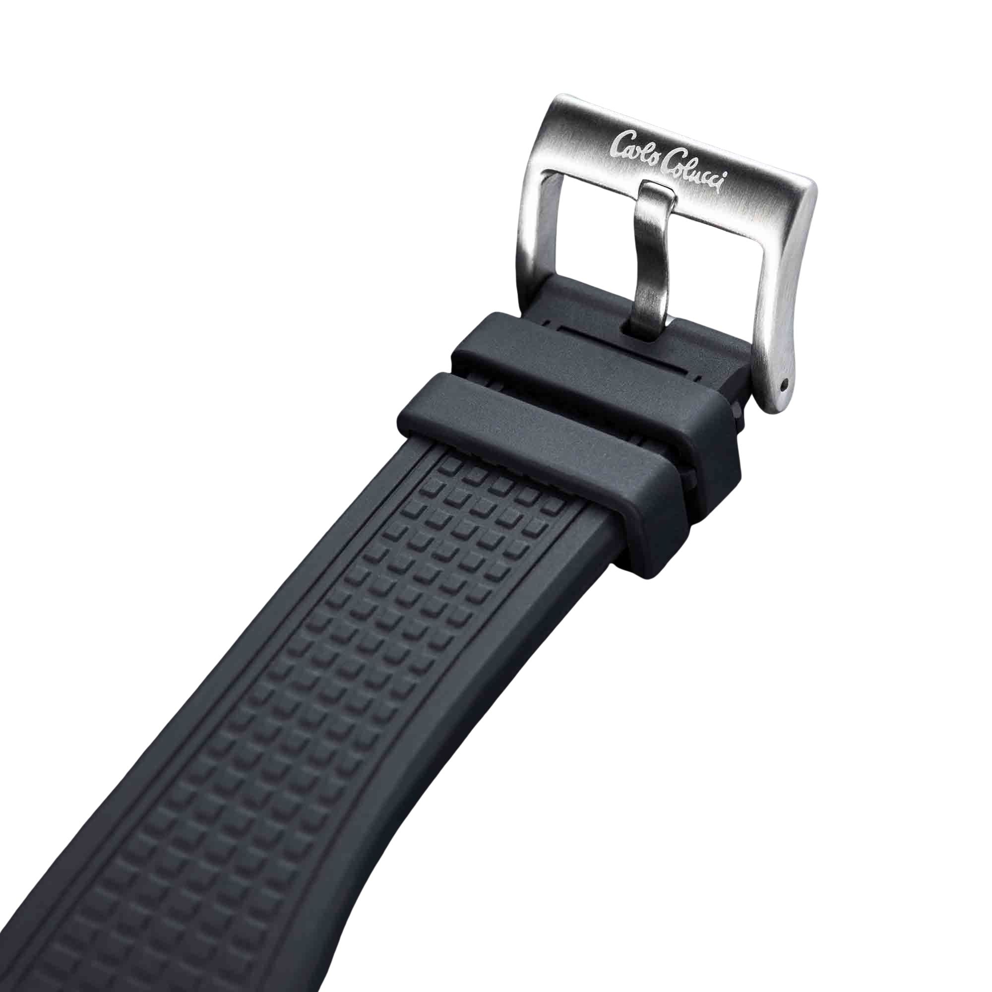 CARLO COLUCCI Quarzuhr »CC503-1« Armbanduhr, Herrenuhr, Silikonarmband, analog