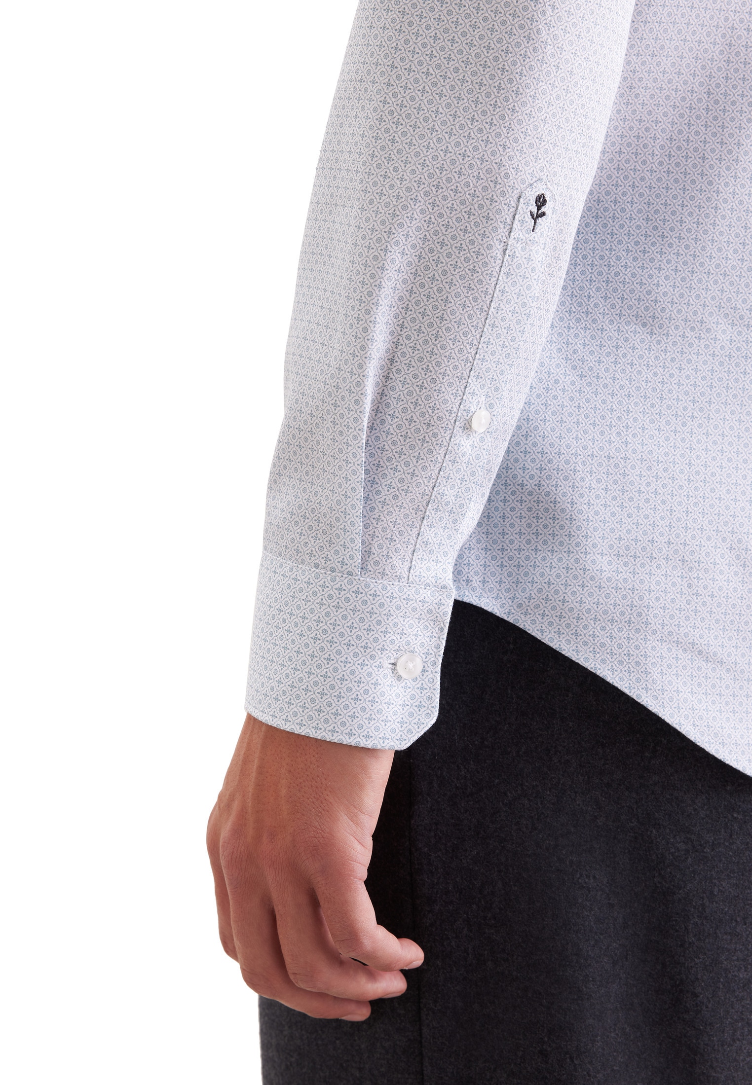 seidensticker Businesshemd »Schwarze Rose« X-Slim 1/1 Kentkragen Druck