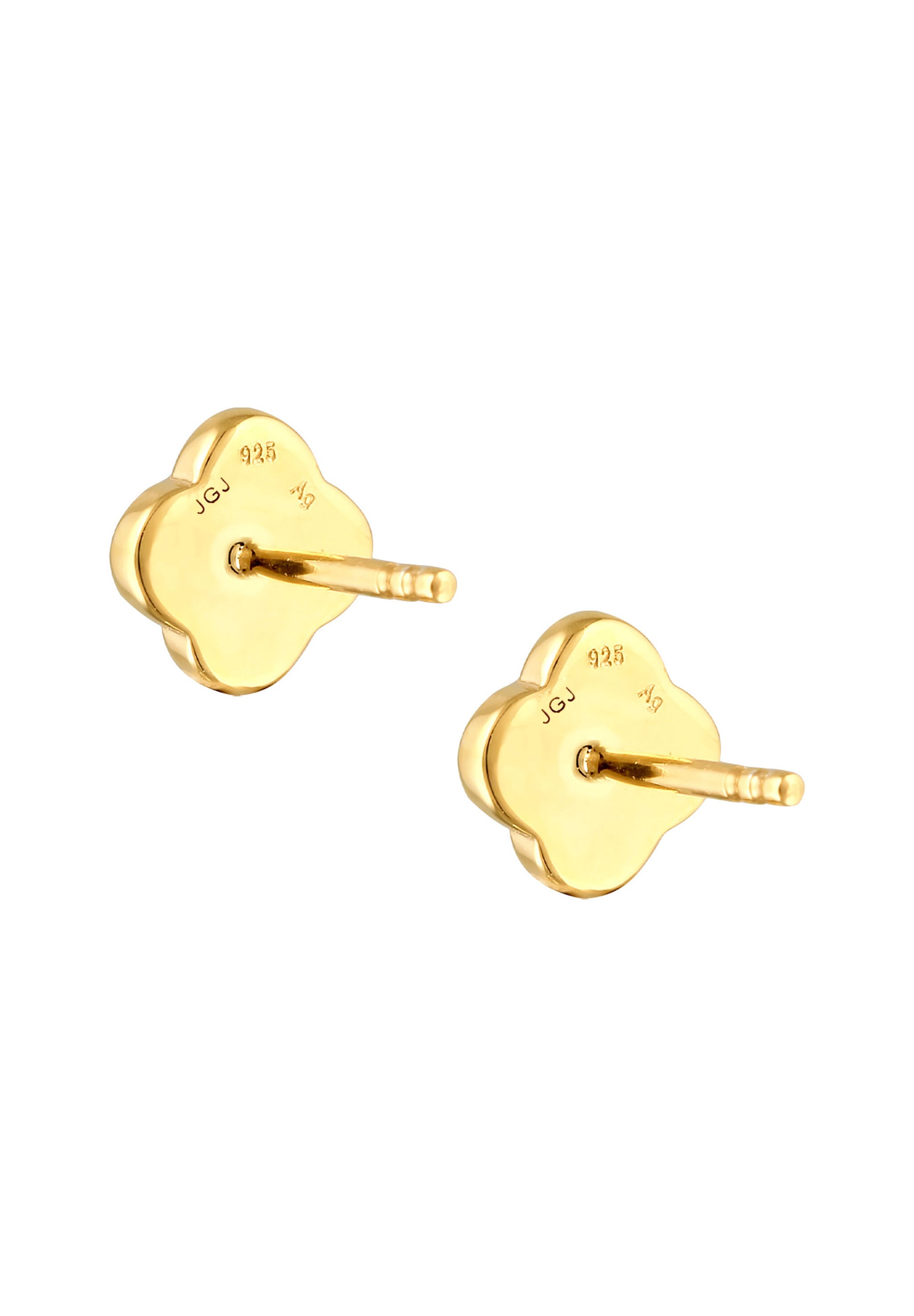 Kuzzoi Paar Ohrstecker »Ohrringe Ohrstecker Kleeblatt Emaille 925 Sterling Silber«