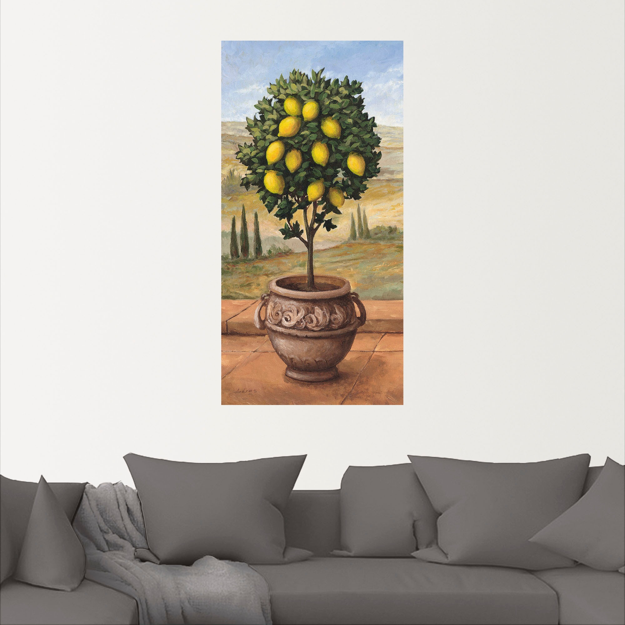 Artland Wandbild »Zitronenbaum«, Bäume, (1 St.), als Leinwandbild, Wandaufkleber in verschied. Größen