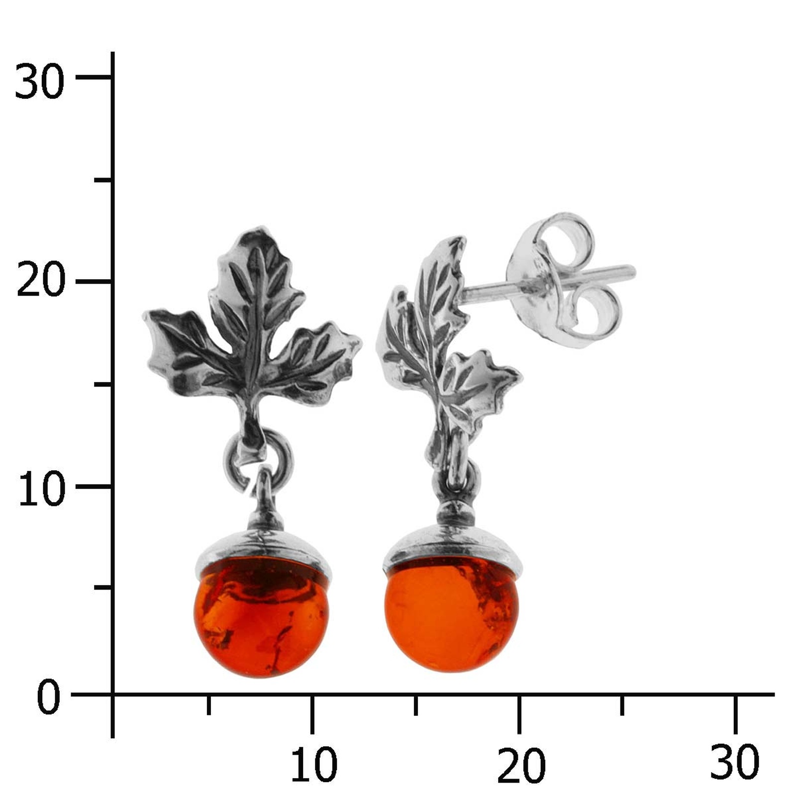 OSTSEE-SCHMUCK Paar Ohrhänger »- Lientje - Silber 925/000 - Bernstein«