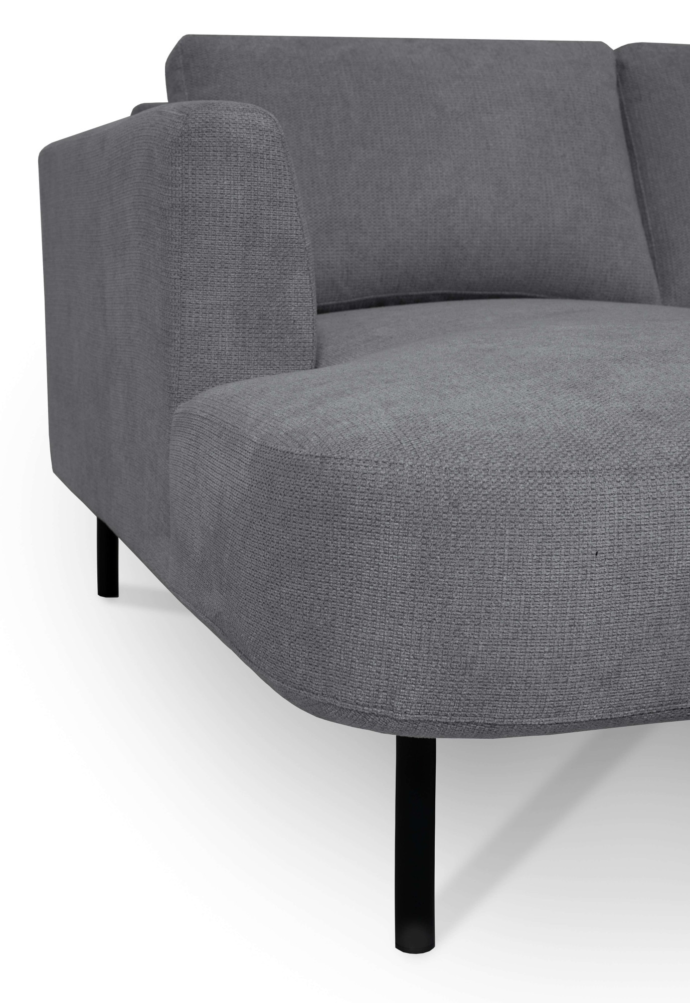 Places of Style Wohnlandschaft »Cesola«, in weichem Chenille-Stoff, Breite 327 cm, mit schwarzen Metallfüßen