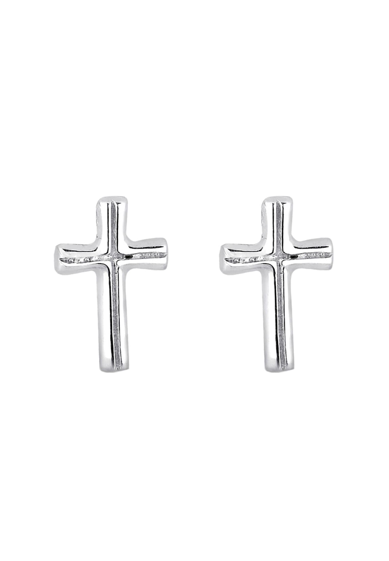 Elli Paar Ohrstecker »Ohrringe Kreuz Religion Taufe Konfirmation Filigran Silber«