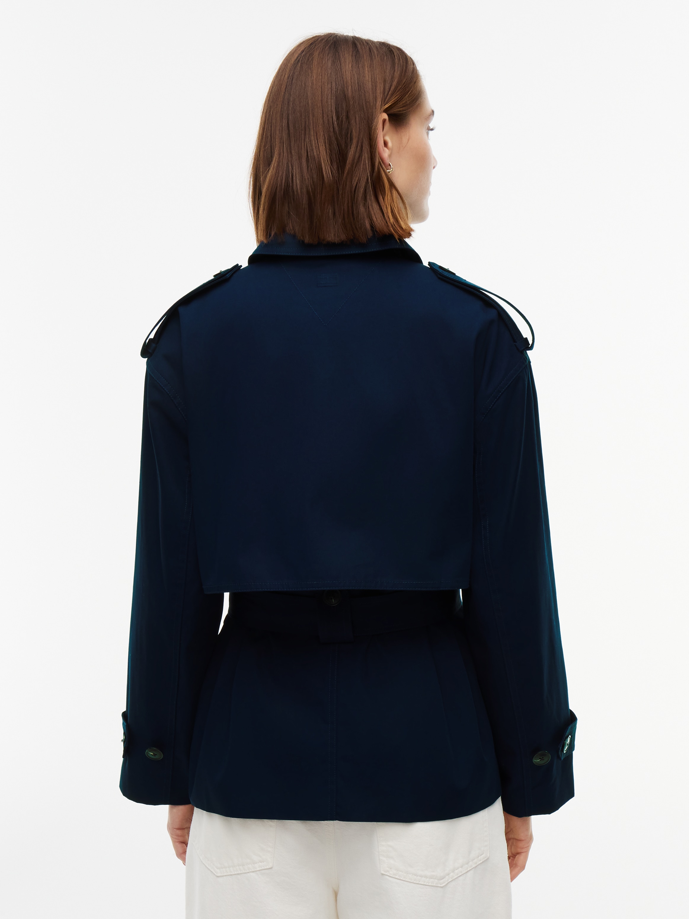 Tommy Hilfiger Kurzjacke »COTTON SHORT TRENCH« Baumwolle, Trenchcoat Style