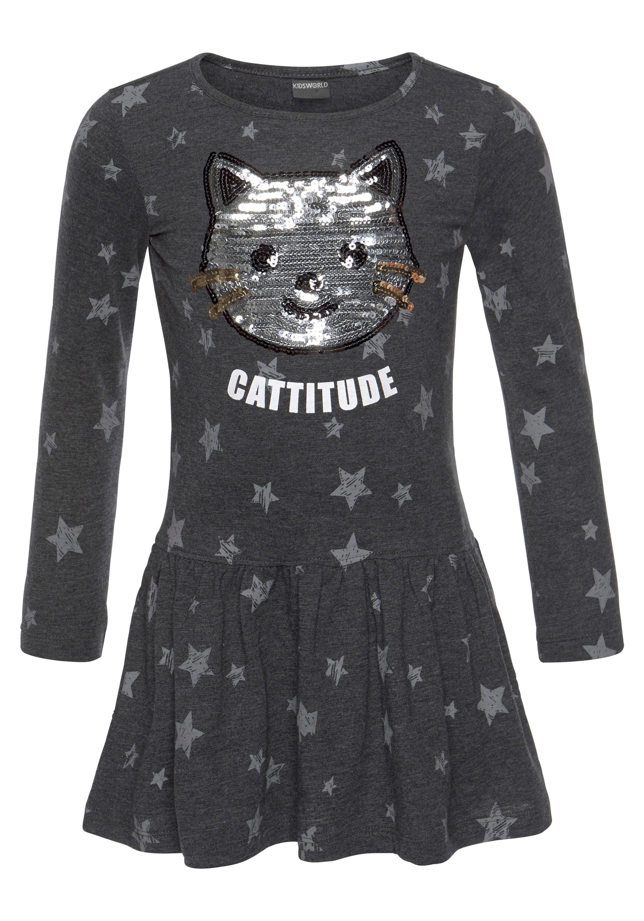 KIDSWORLD »für Pailletten-Applikation kleine Jerseykleid Mädchen«, Shop OTTO im Online mit