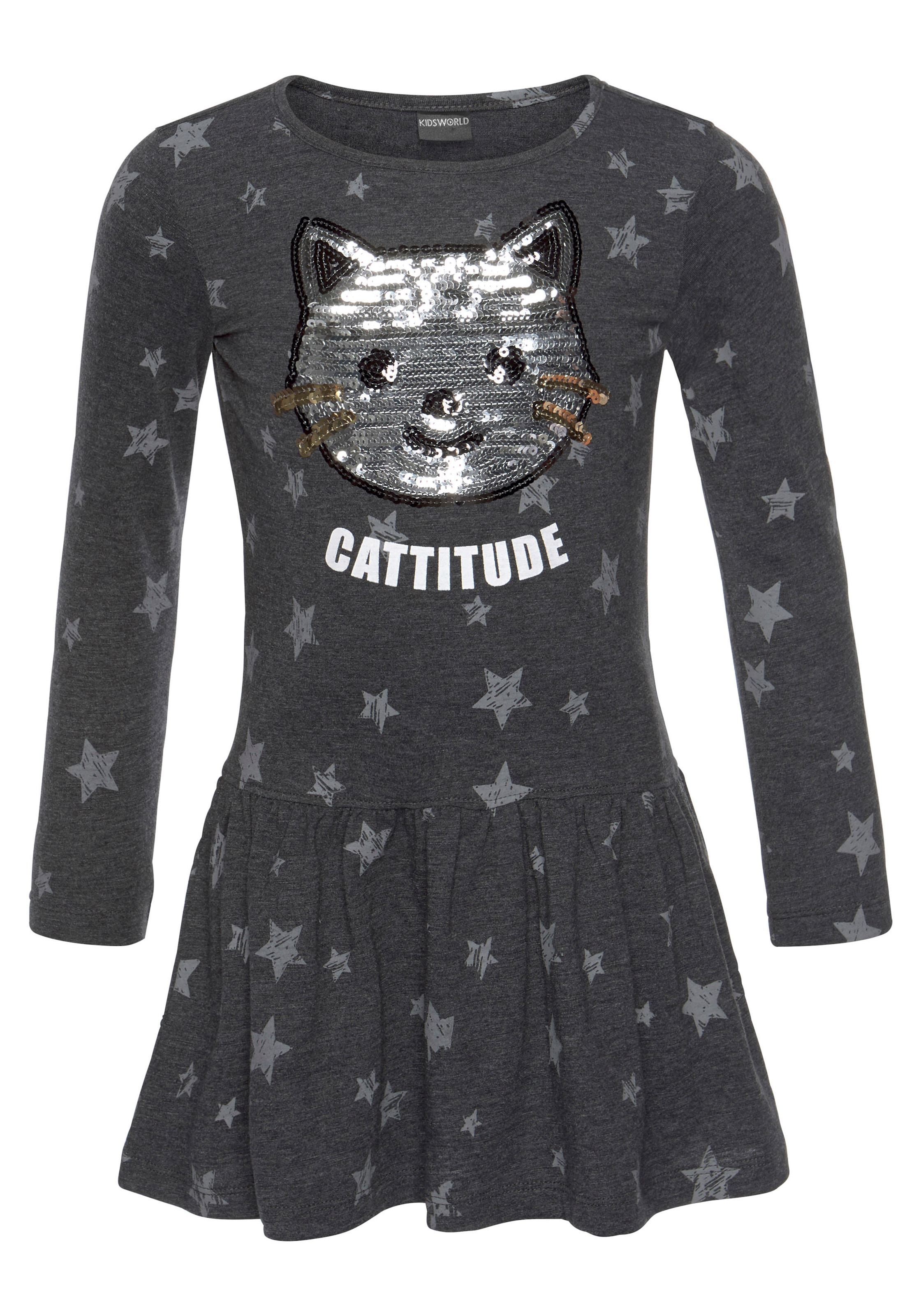 Jerseykleid OTTO Mädchen«, kleine Shop »für Online KIDSWORLD Pailletten-Applikation mit im