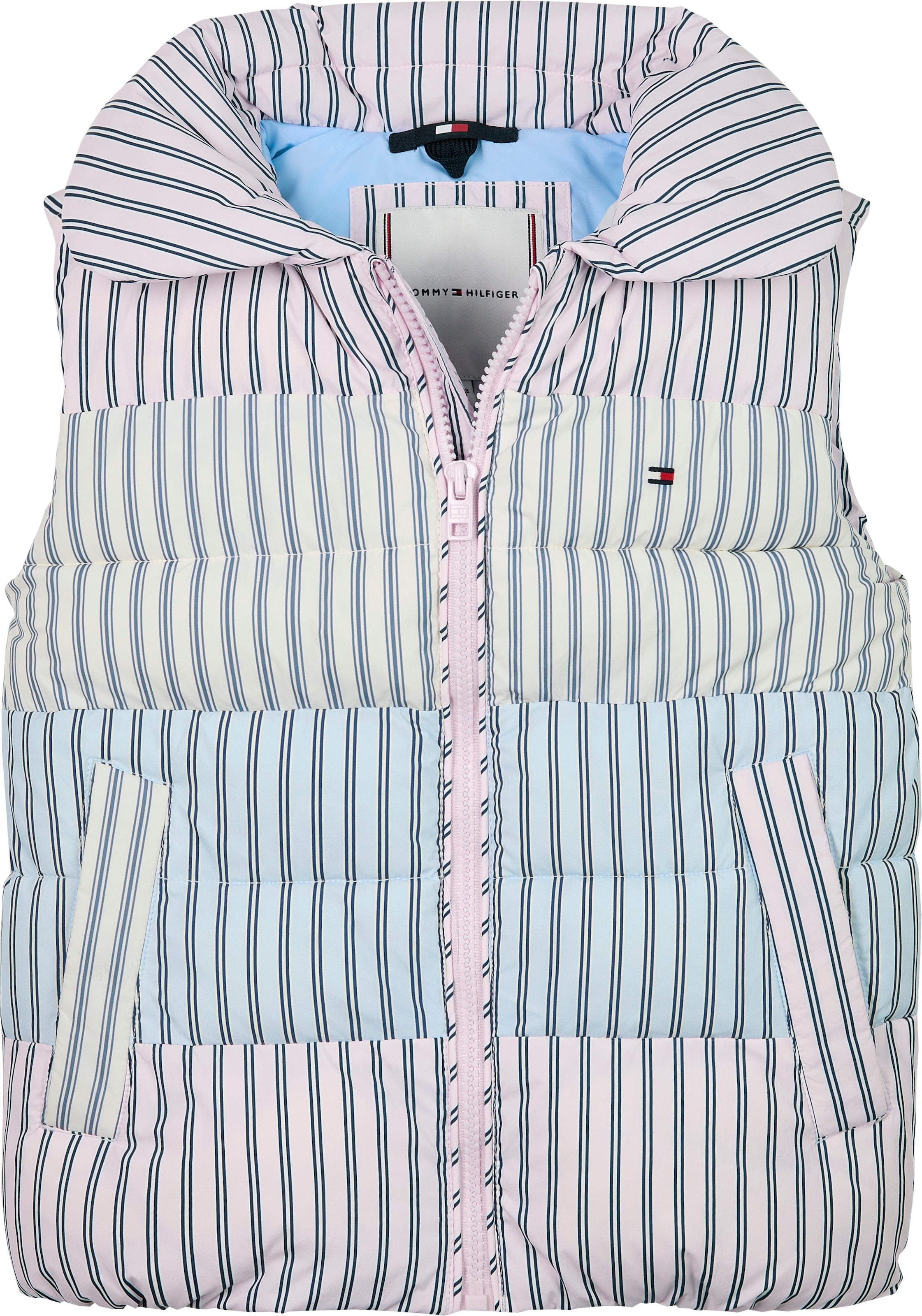 Tommy Hilfiger Steppweste »MIX STRIPE VEST«, für Kinder bis 16 Jahre, cooles Streifen-Design