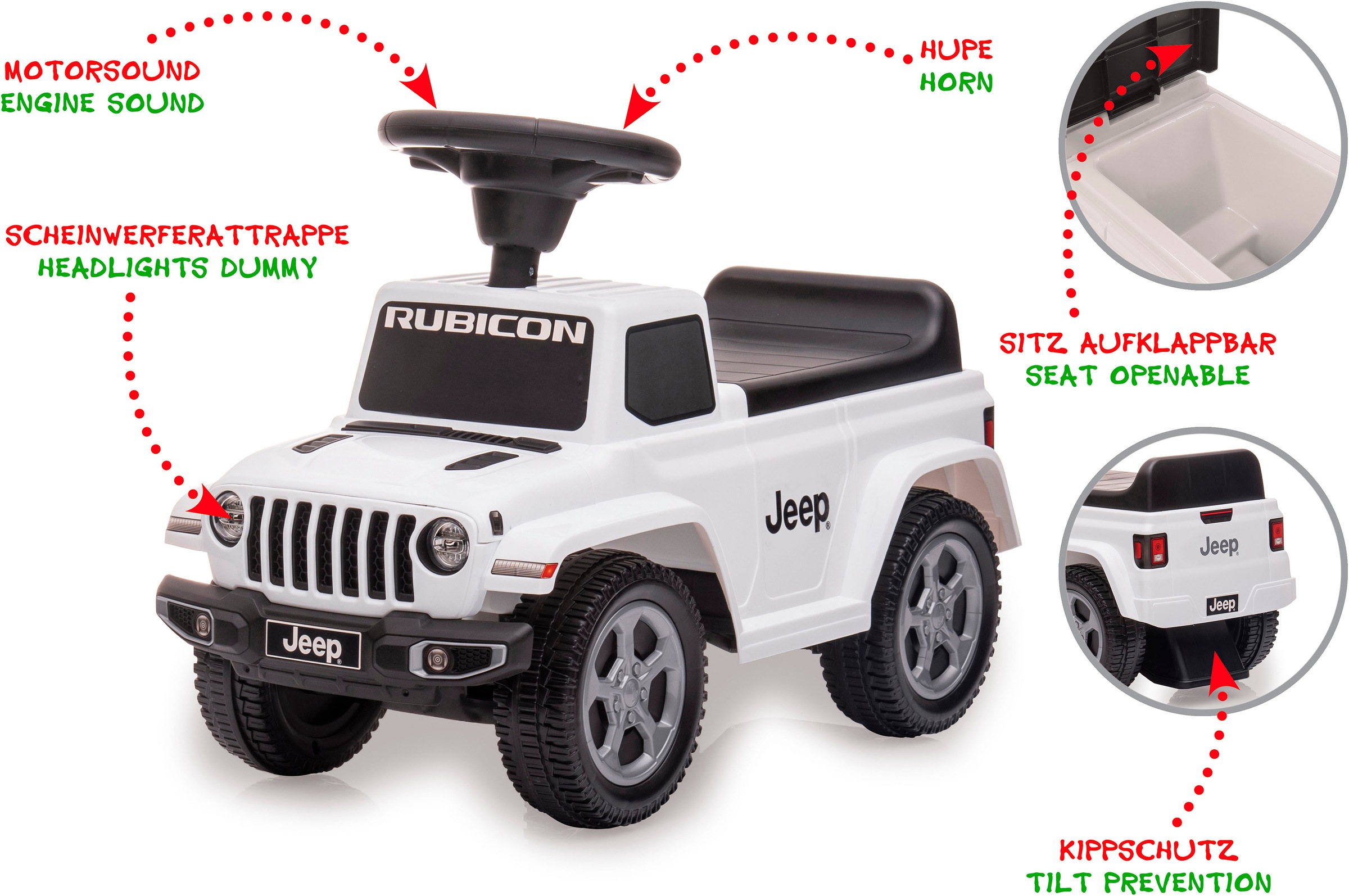 Jamara Rutscherauto »Jeep® Gladiator« mit Sound