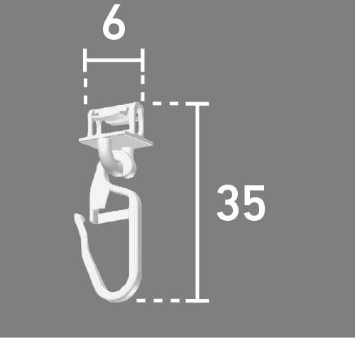 Good Life Klick-Gleiter »Alves«, (Packung, 20 St.), für Vorhangstangen mit breitem Lauf (6 mm)