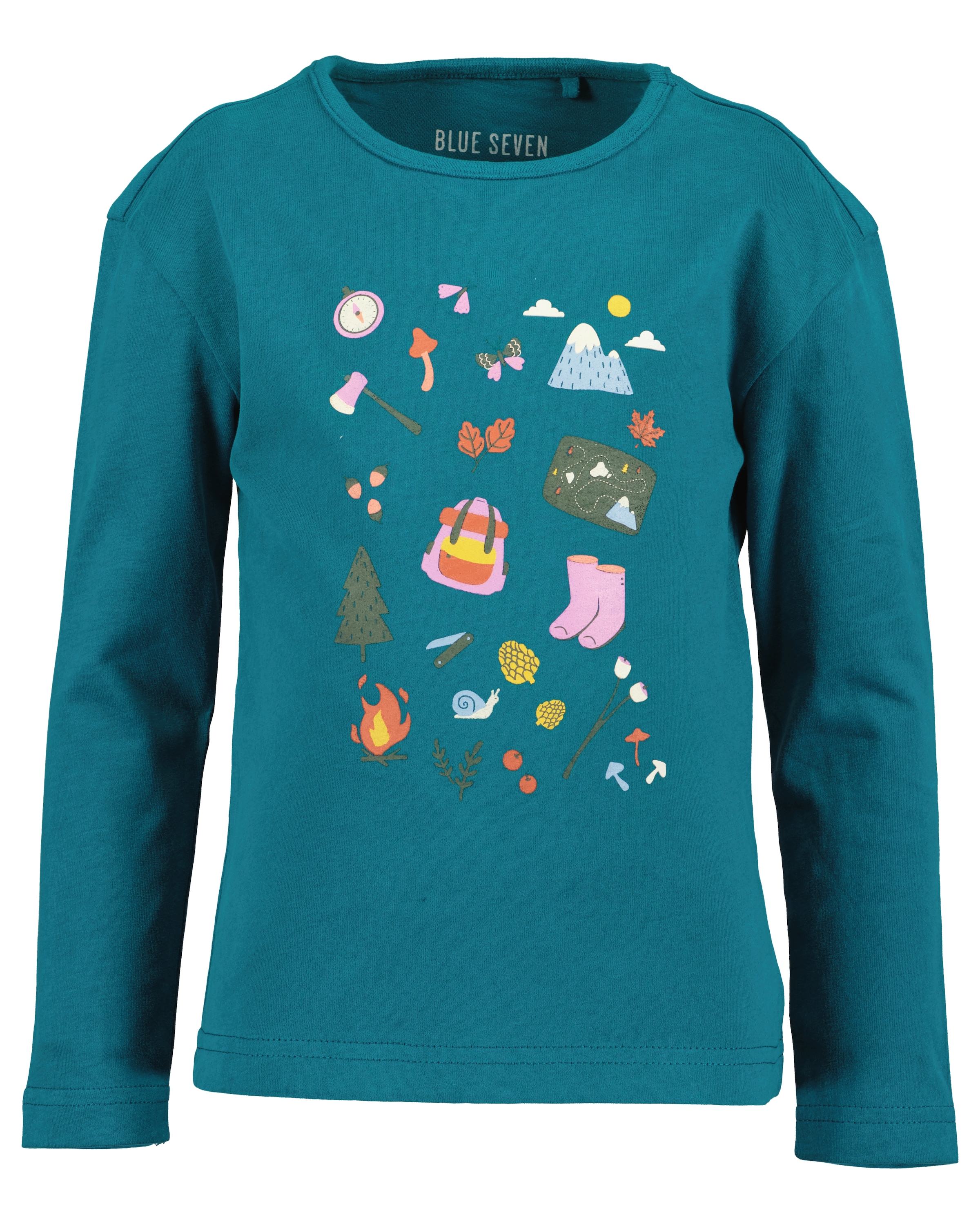 Blue Seven Langarmshirt, (Packung, 2 tlg.), mit tollen Frontmotiven