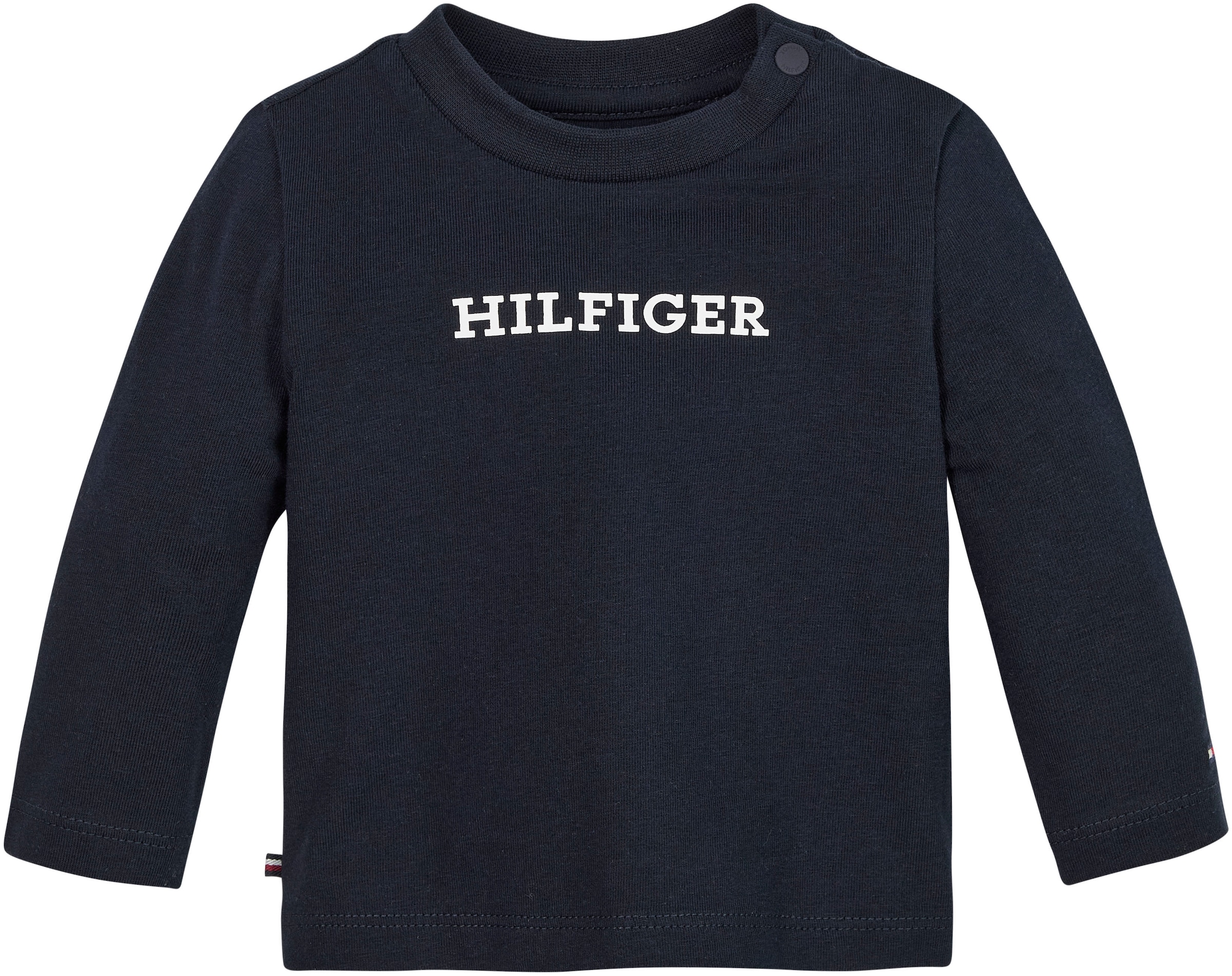 Tommy Hilfiger Langarmshirt »BABY MONOTYPE TEE L/S«, mit Hilfiger Logo- Schriftzug & Flag im OTTO Online Shop