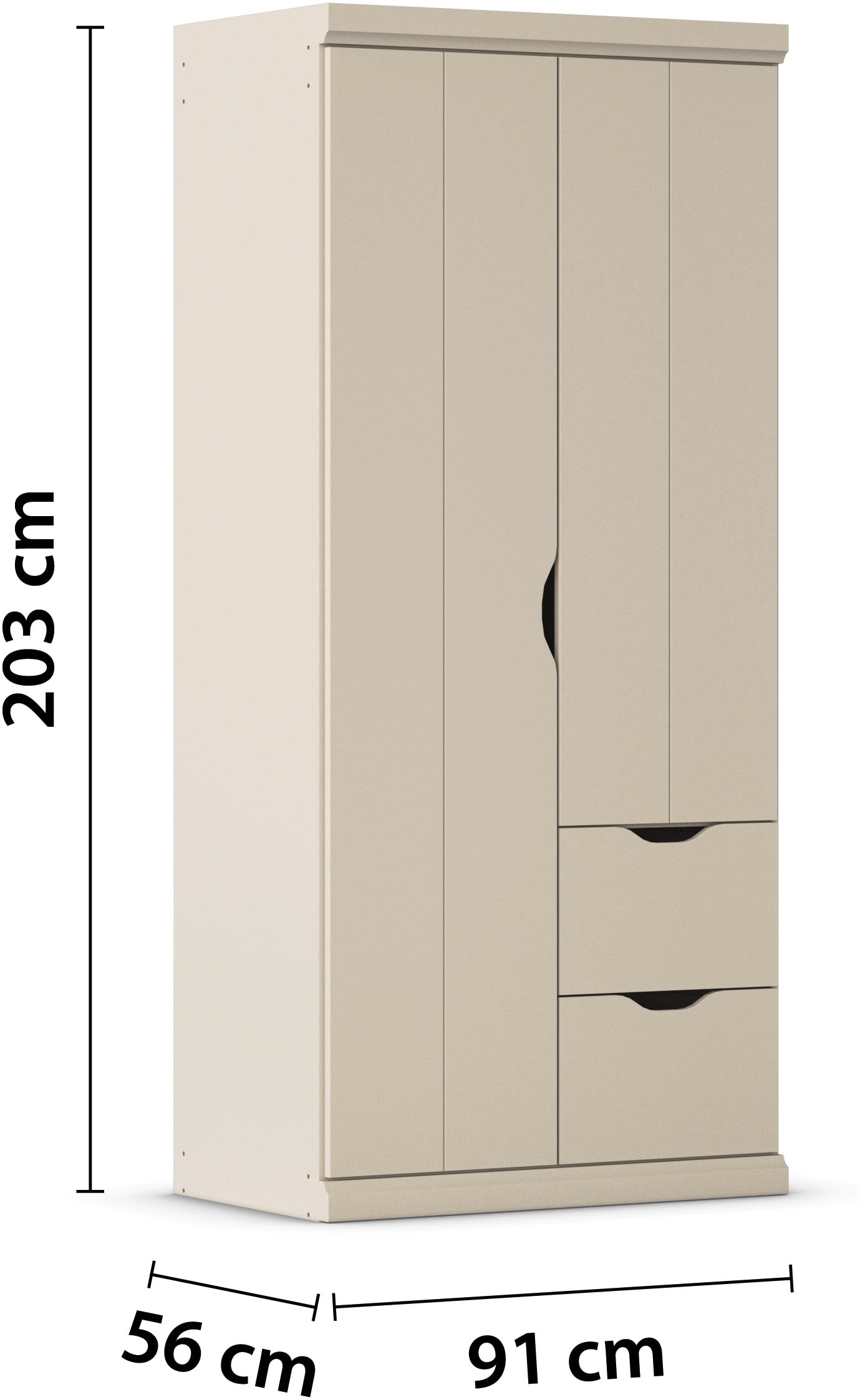 rauch Kleiderschrank »Marlene«, (in 3 verschiedenen Ausstattungen BASIC/CLASSIC/PREMIUM), in 3 Breiten 91/136/181 cm im Landhaus-Stil MADE IN GERMANY