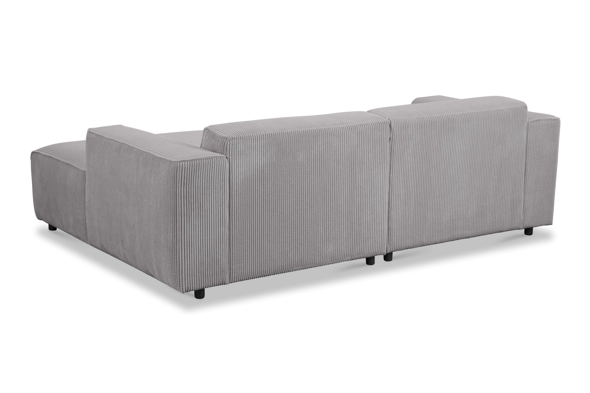 andas Ecksofa »Noord mit Kedernaht, Breite 234 cm«, Cord, Struktur, Webstoff, mit Wellenunterfederung, Massivholzrahmen