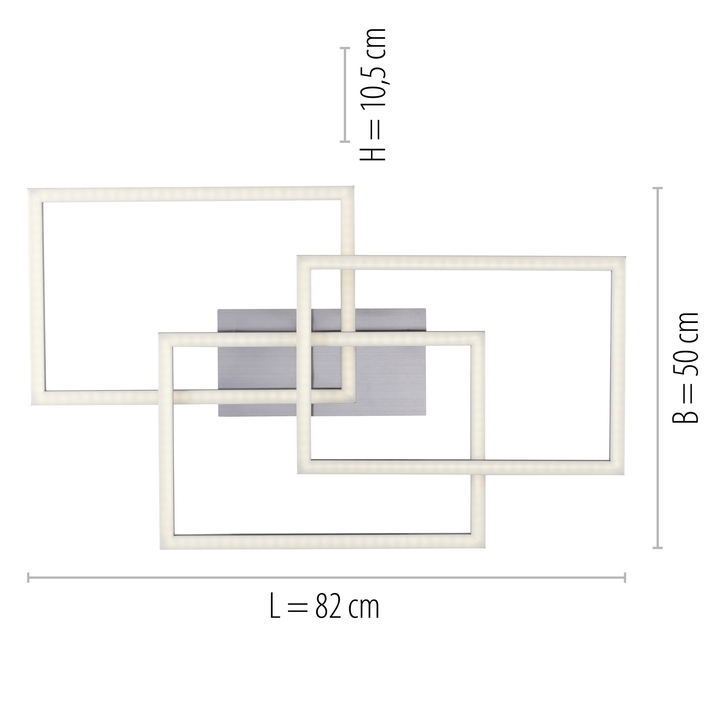 JUST LIGHT Deckenleuchte »Ls-MAXI«, 3 flammig, Leuchtmittel LED-Board | LED fest integriert, RGB+tunable white, Infrarot inkl., Fernbedienung, Smarthome fähig