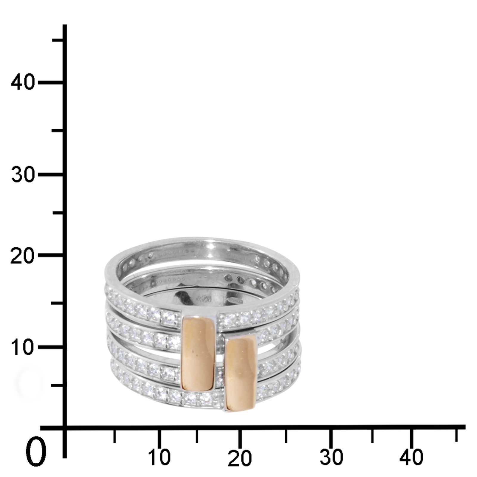 OSTSEE-SCHMUCK Fingerring »- Sunny Exklusiv - Silber 925/000 & Gold 585/000 - Zirkonia«