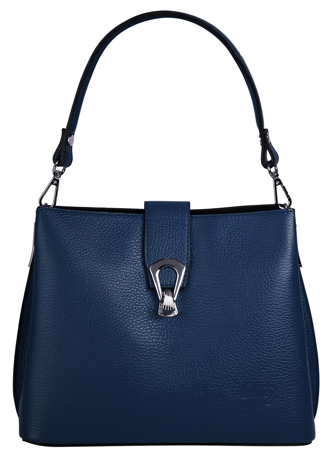 Cluty Umhängetasche, echt Leder, Made in Italy
