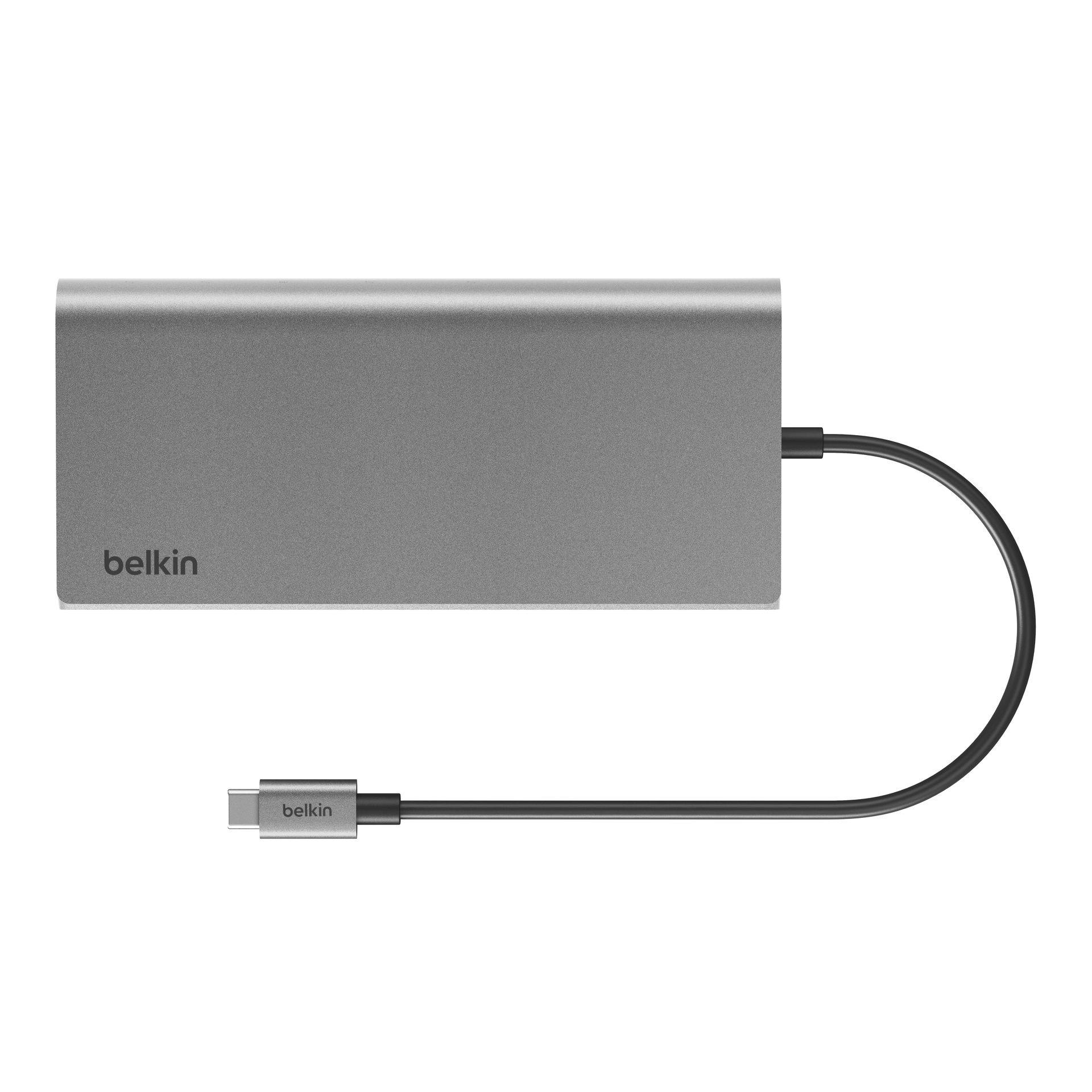Belkin Laptop-Dockingstation »Connect Universal USB-C-8-in-1-Core-Hub für zwei Bildschirme«, (1 St.), unterstützt 2 UHD Monitore, 4K/60 Hz und 4K/30 Hz