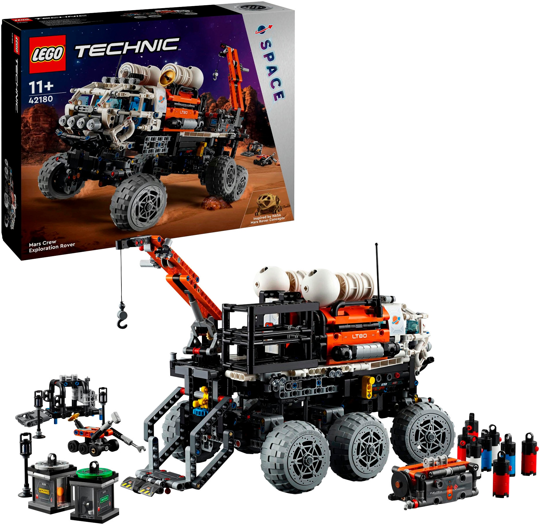 Lego Konstruktionsspielsteine »Mars Exploration Rover (42180), Technic« Made in Europe in bunt