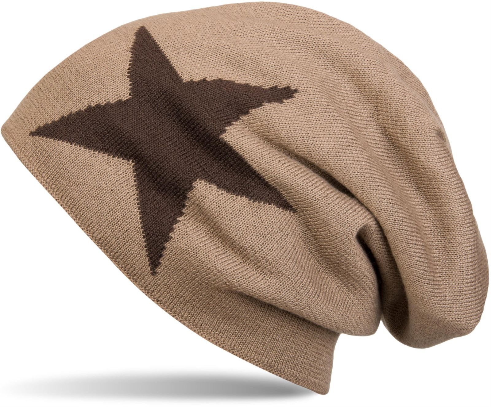 styleBREAKER Strickmütze »Strick Beanie Mütze mit Stern« 1 Stk.