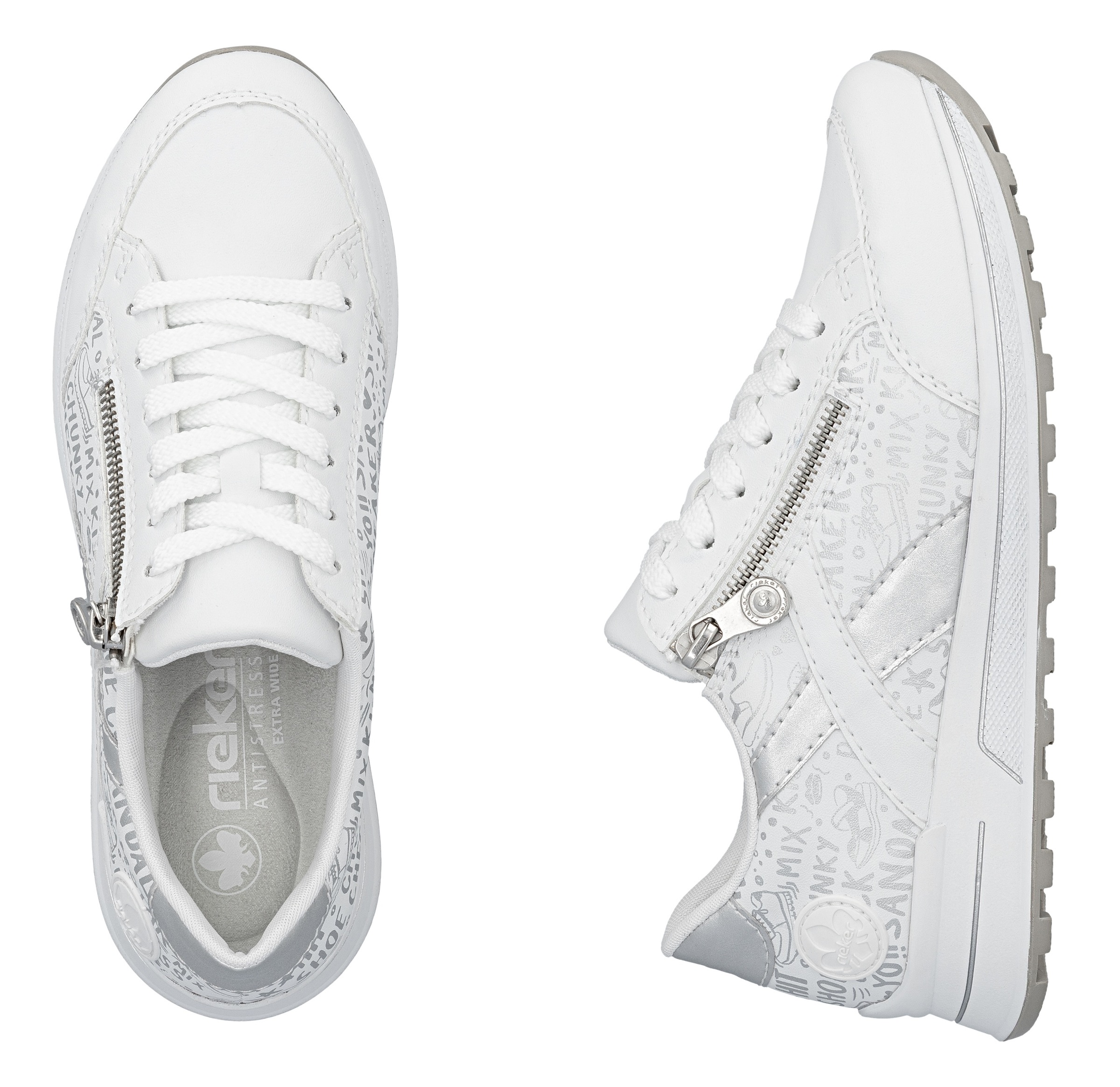 Rieker Sneaker  herausnehmbarer Soft-Einlage, Freizeitschuh, Halbschuh, Schnürschuh