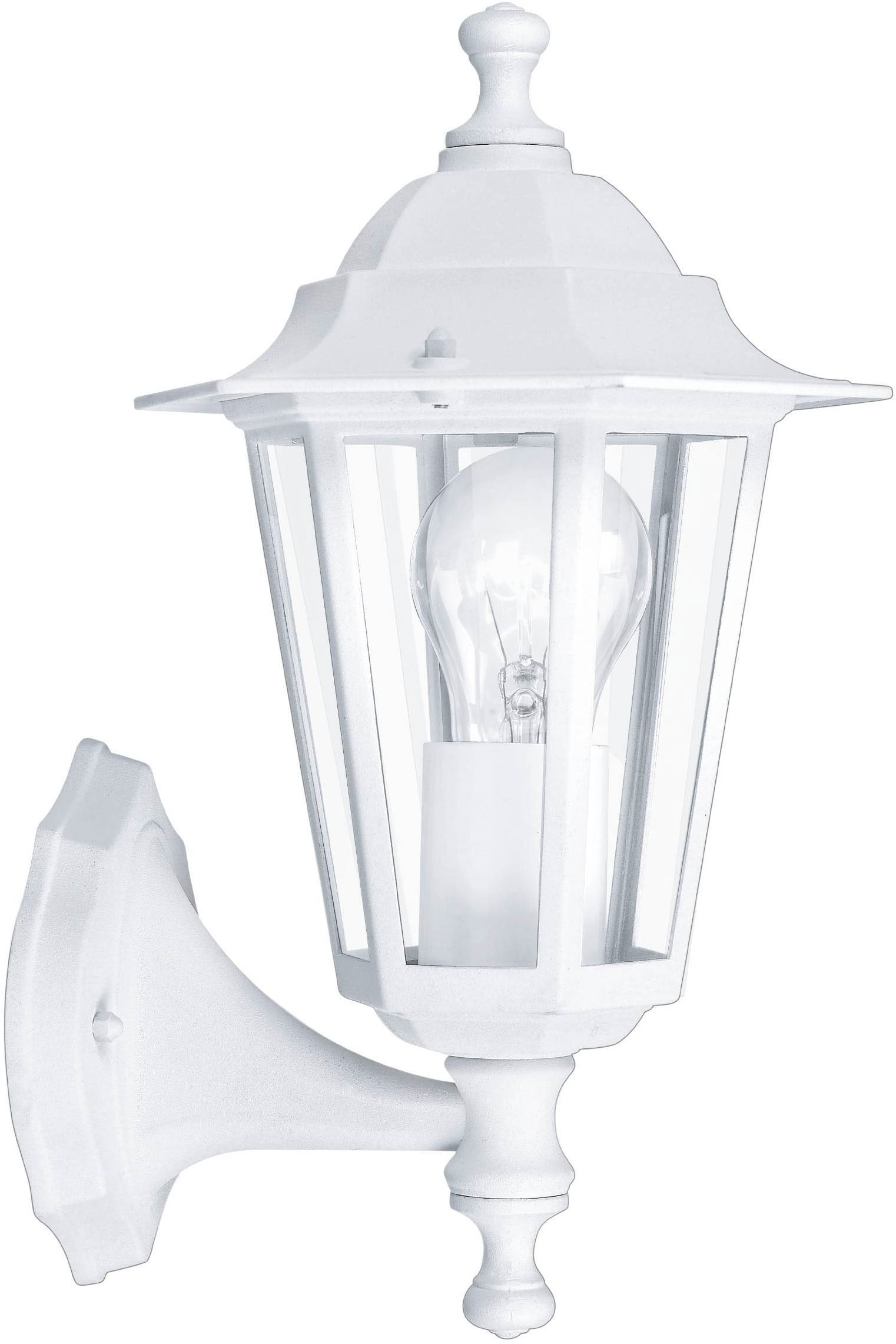 EGLO LED Wandleuchte »LATERNA 5 L16,5 x H32 x AL23 cm, Wandlampe für den Außenbereich« E27 1 Stk. Außen-Wandlampe, 1 flammig, aus Aluguss und Glas, E27, IP44