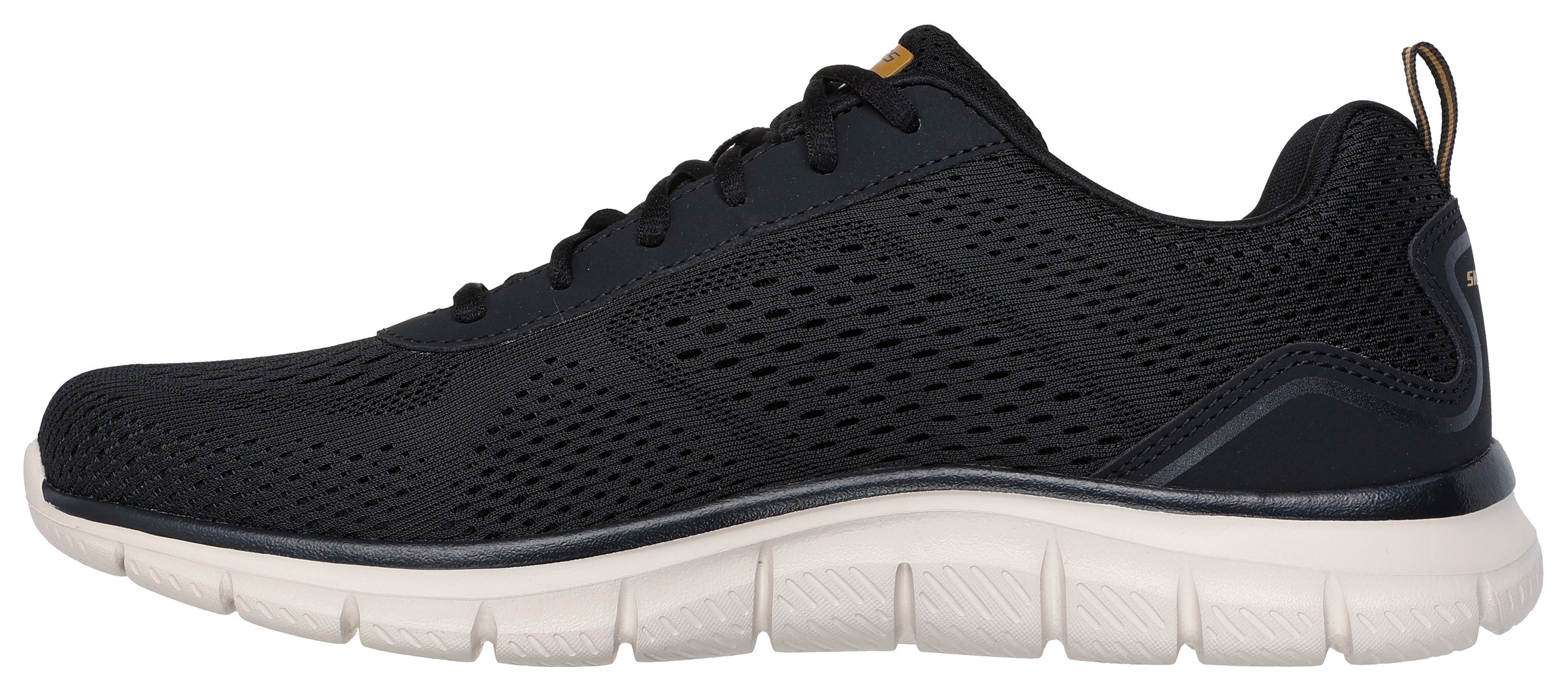 Skechers Slip-On Sneaker »TRACK-LESHUR«, Freizeitschuh, Trainingsschuh, Schlupfschuh im Materialmix