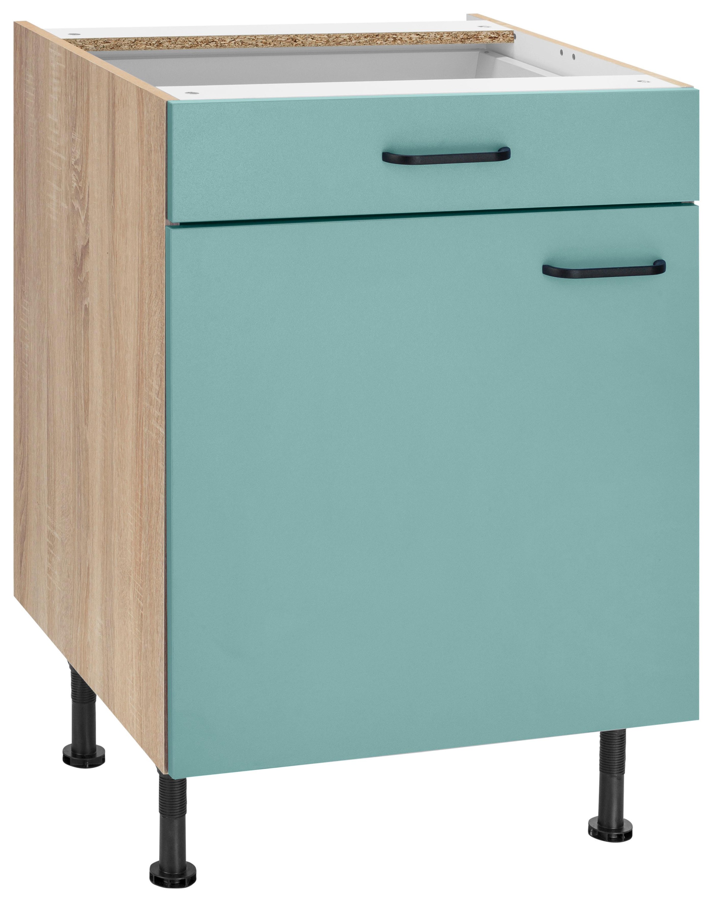 OPTIFIT Unterschrank »Elga«, mit Soft-Close-Funktion, Vollauszug, höhenverstellbaren Füßen und Metallgriffen, Breite 60 cm