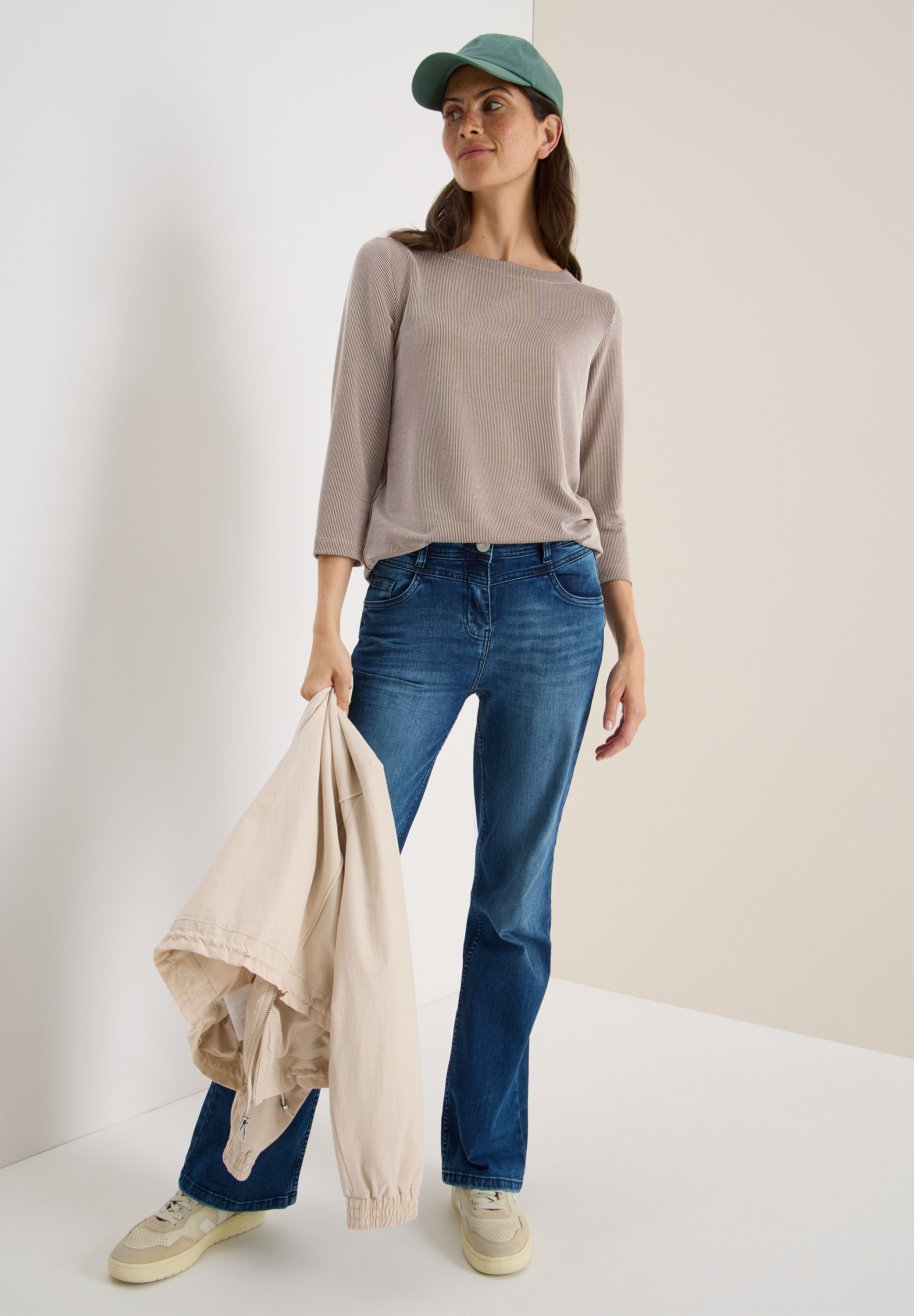 Cecil 3/4-Arm-Shirt, mit Streifen Muster