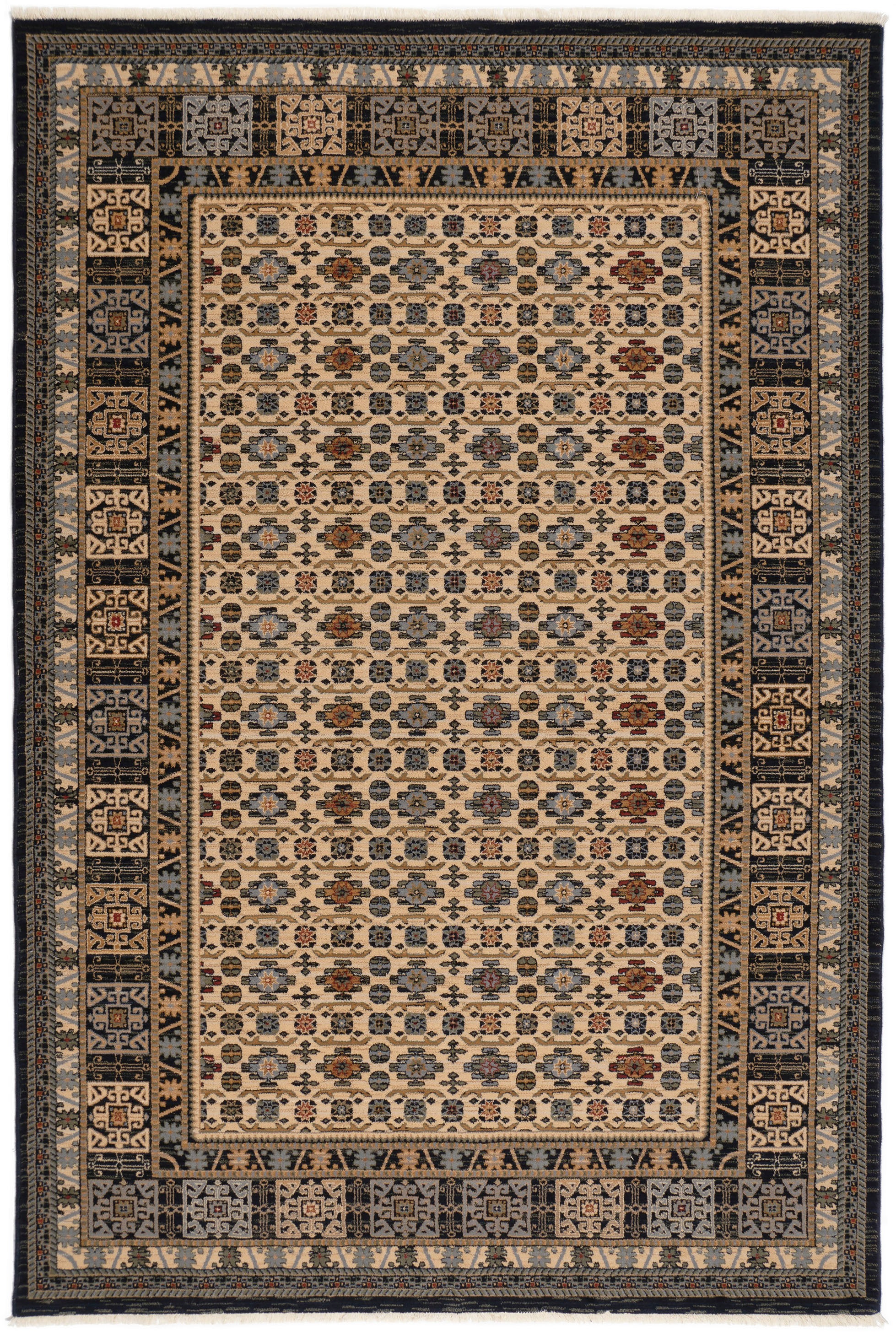 THEKO Wollteppich »Saharna 6428«, rechteckig, reine Wolle, Orient-Optik, mit Fransen