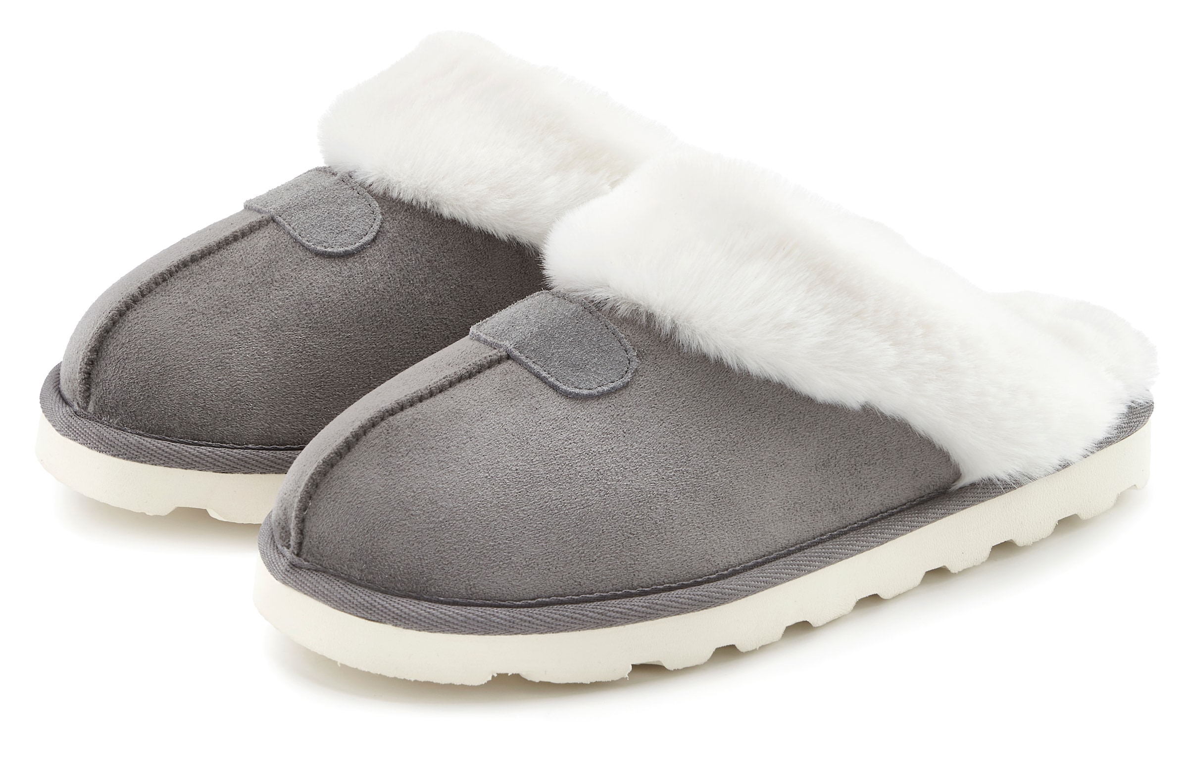 Vivance Dreams Pantolette »Plüsch Hausschuh, Pantoffeln, Clogs, Schlappen, Hausschuh,«  mit Warmfutter VEGAN