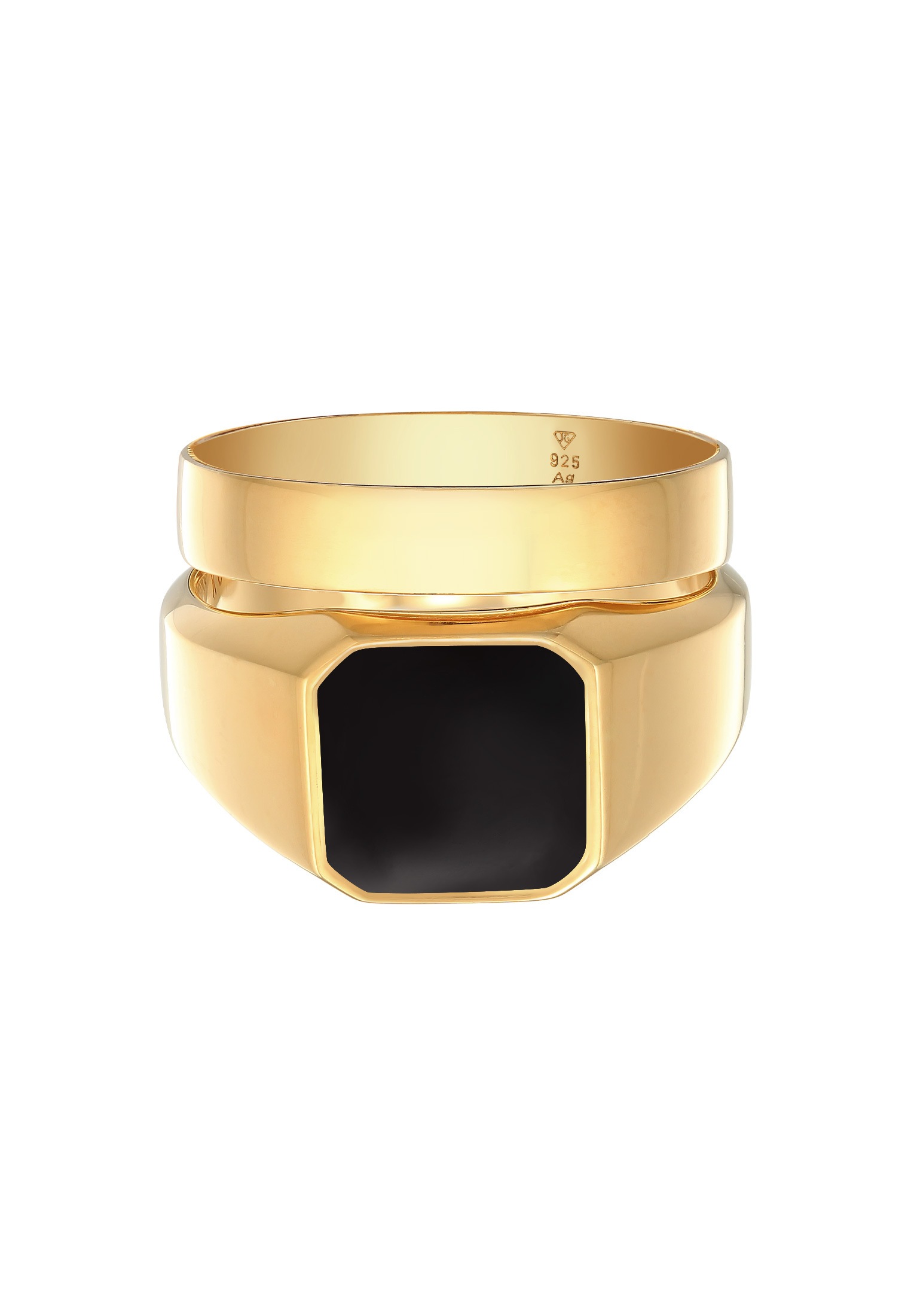 Kuzzoi Ring-Set »Ring Kuzzoi Siegelring Bandring Set 925 Silber«