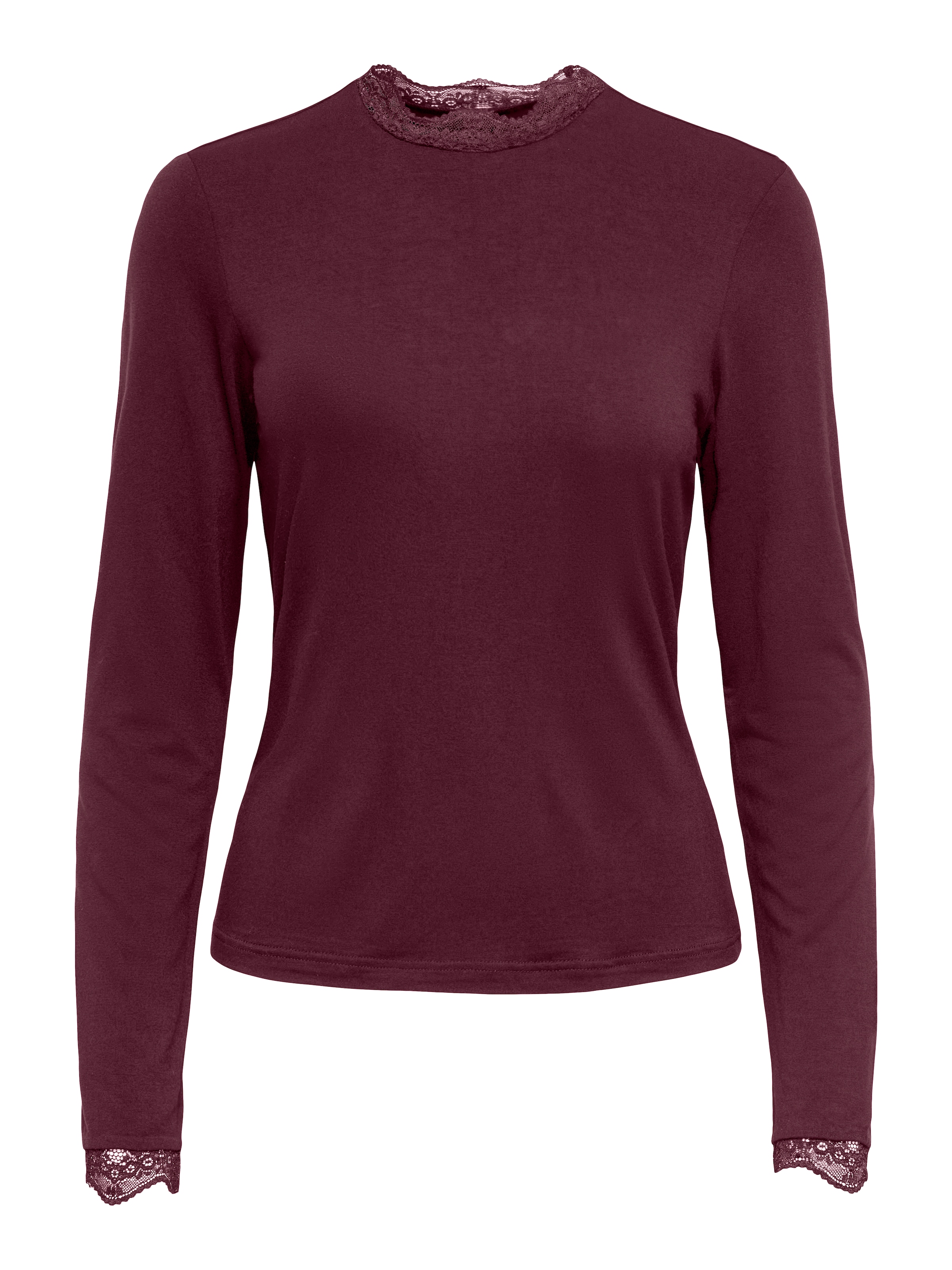 ONLY Langarmshirt »ONLLIV L/S TOP WITH LACE DETAILS CS JRS« Viskosemischung, regular fit