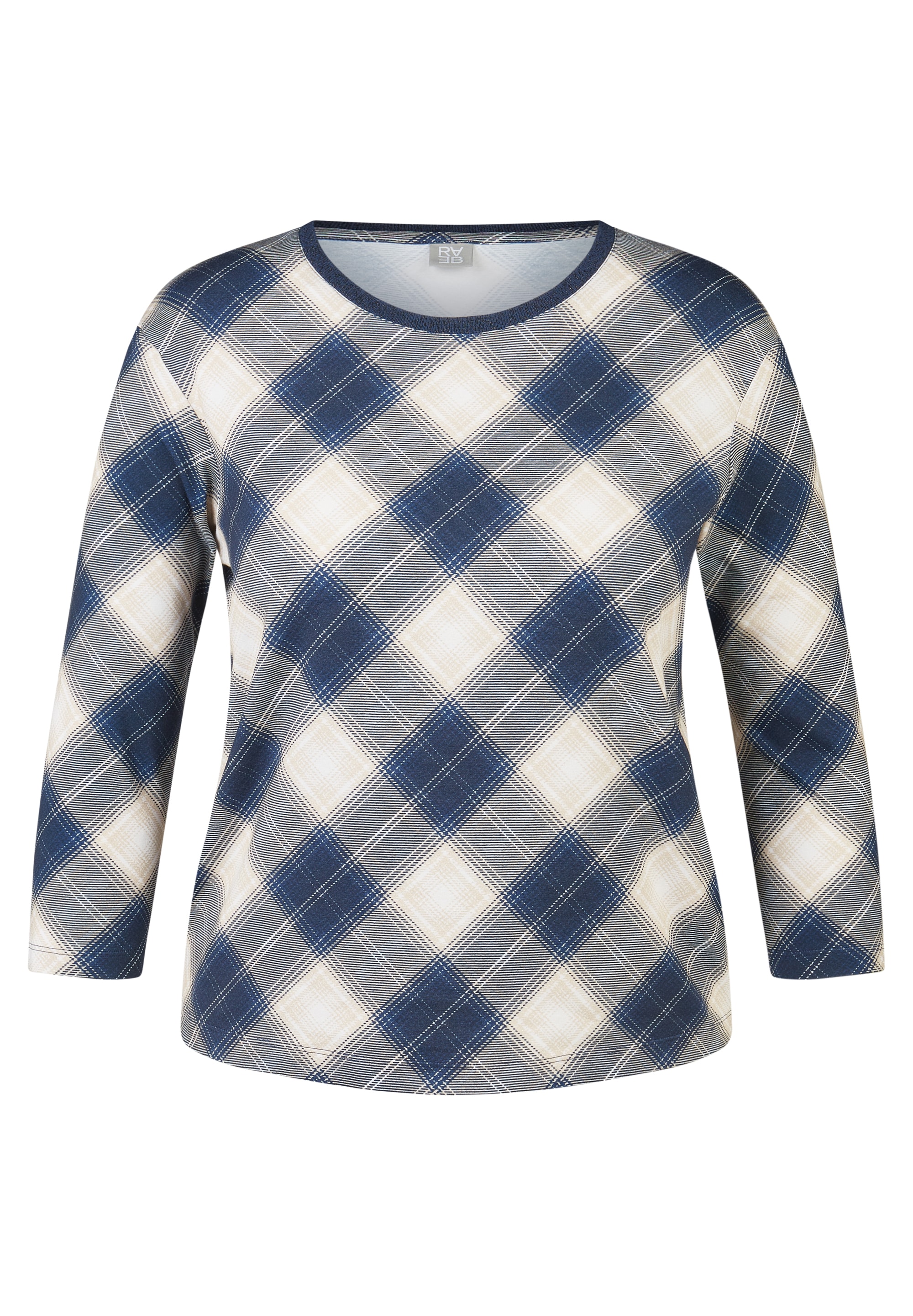 Rabe 3/4-Arm-Shirt im Karo-Look