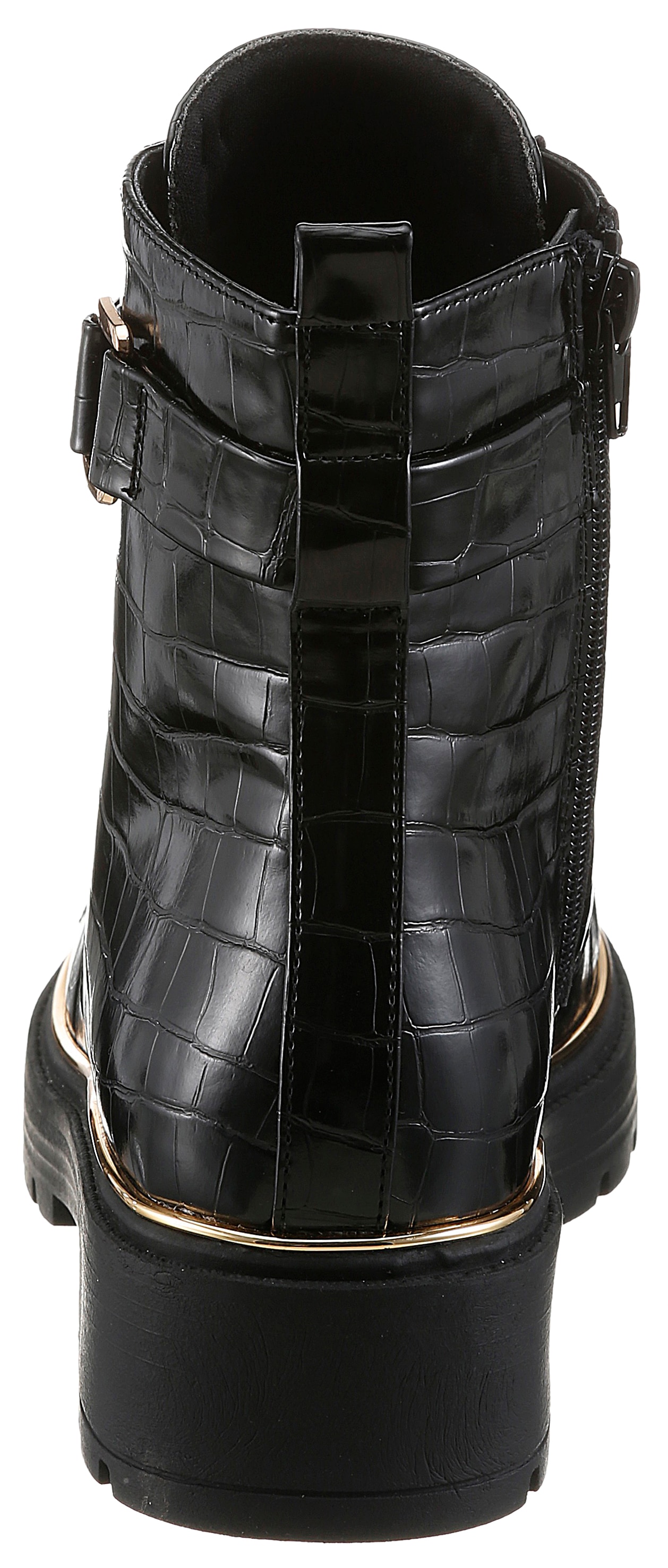 Aniston SHOES Schnürboots  Schnürstiefelette, Ankle Boots im Croco-Look - NEUE KOLLEKTION
